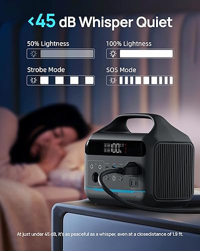 Miniatura 8 de DARAN Estación de energía portátil de 600 W (sobretensión de 1200 W)  288 Wh(90,000 mAh), generador solar LiFePO4 batería con salidas de CA y CC,