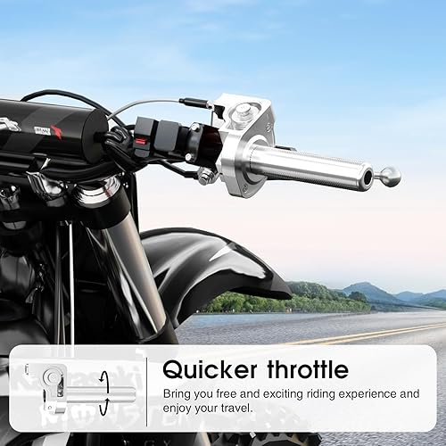 Miniatura 5 de Agarre del acelerador para motocicleta de 0.866in CNC de aluminio rápido con cable del acelerador CRF50 70 110 IRBIS 125 250 accesorio para