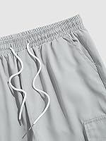 Vista 8 de ZAFUL Pantalones cargo Techwear con cordón para hombre con bolsillos con solapa, atléticos y elásticos, pantalones casuales y pantalones deportivos