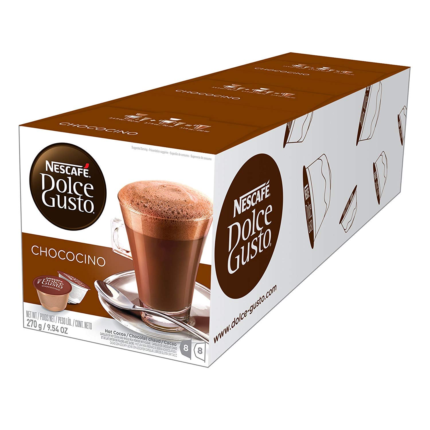 NESCAFÉ Dolce Gusto Coffee Capsules Chococino 48 Single Serve Pods, (Makes 24 Specialty Cups) 48 Count
