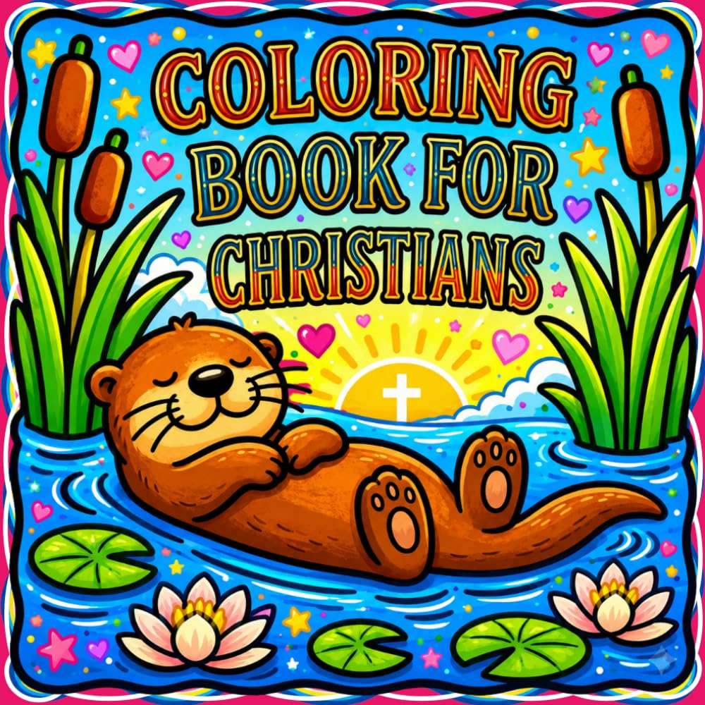 Coloring Book for Christians: 50 Cute and Cozy Pages with Bible Verses for Relaxation & Faith