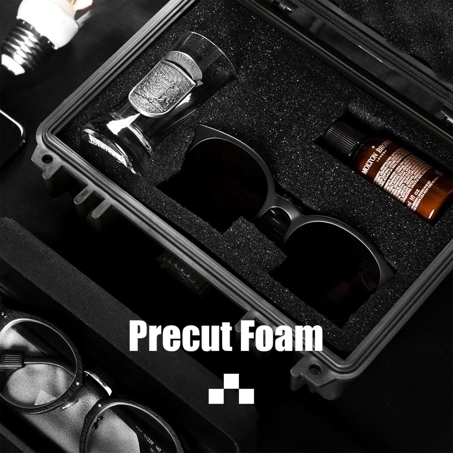 KESI Tool Weather Waterproof Camera Hard Protective Case with Foam, Pressure Valve for Drones, Camera, Equipments, Elegant Green, 8.26"x6.57"x3.54"