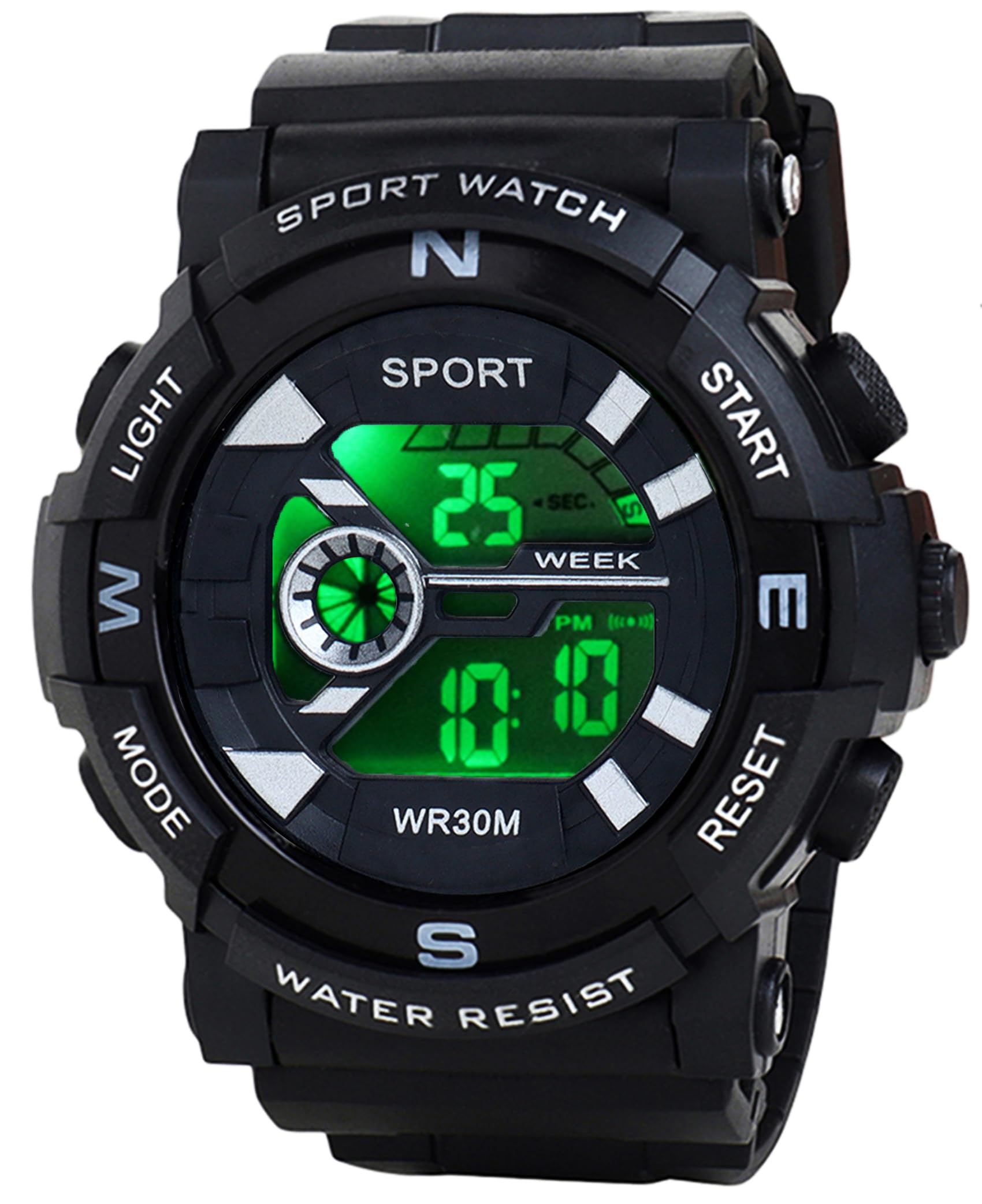 Trex Digital Sport Alarm,Stop Watch,Durable LED Light Watch Unique AS You Water Resistant (Black) (B0CFYNQM74) Amazon Price History, Amazon Price Tracker