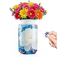Yizhor 3D Puzzle Vase, 160 Curved Pieces DIY Flower Vase Craft Kit & 3D Puzzles for Adults, Creative Jigsaw Art Project Home Décor Centerpiece, (D-White Blossom Elegance)