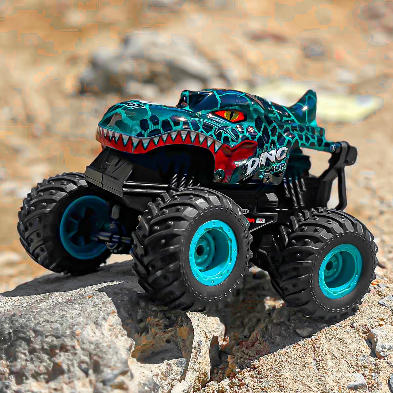 Macchina Telecomandata, 2.4GHZ Monster Truck Telecomandato, Macchina Telecomandata per Bambini con Luce LED, Musica, Camion Telecomandato Drift 360° Rotazione, Regalo Bambina Bambino 4 5 6 7 8 9 anni