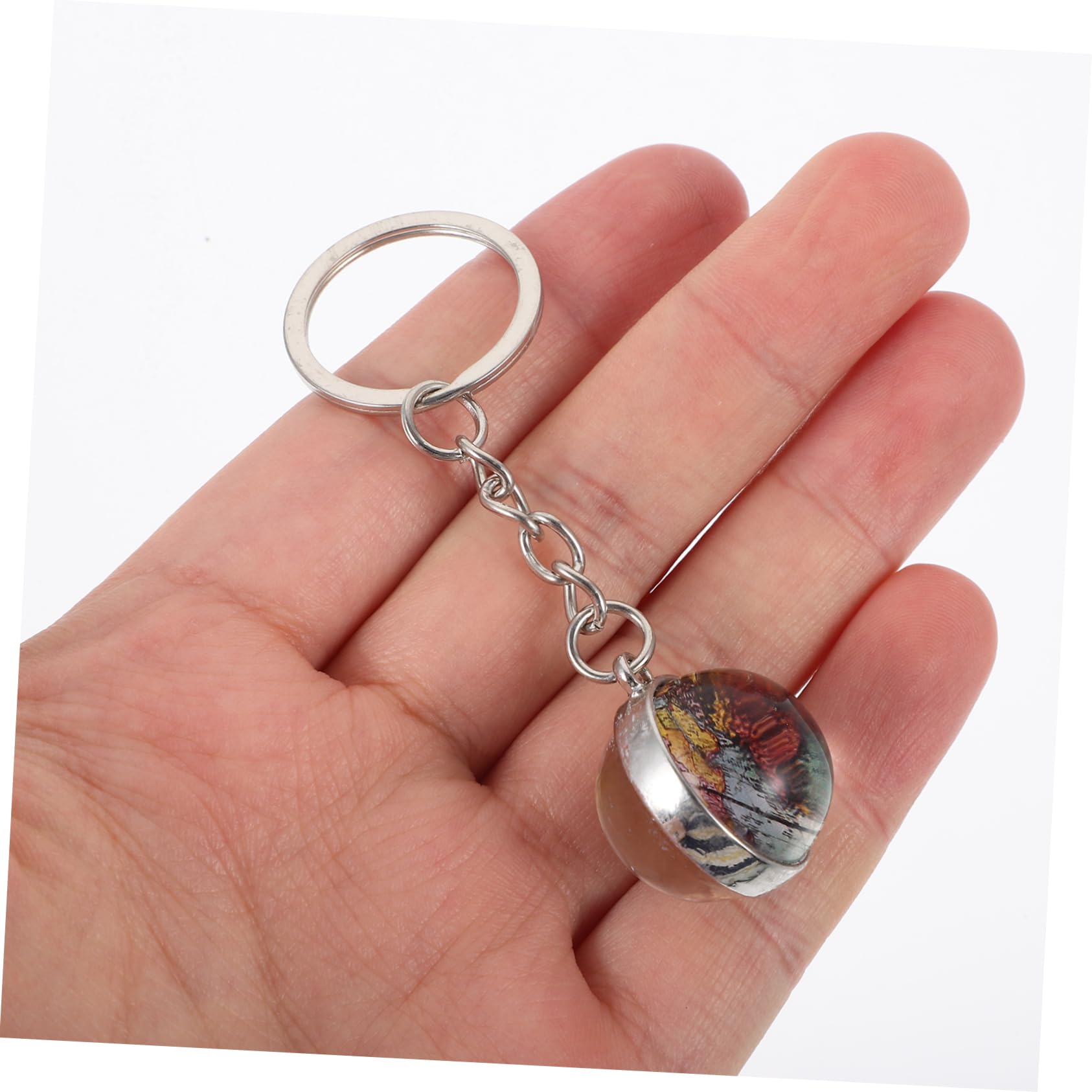VALICLUD Llavero Tierra Anillos Llaves Poseedor Cadenas Llavero De Peluche Auto Colgante De De Globo Terráqueo Globo Terráqueo De Chicas Metal