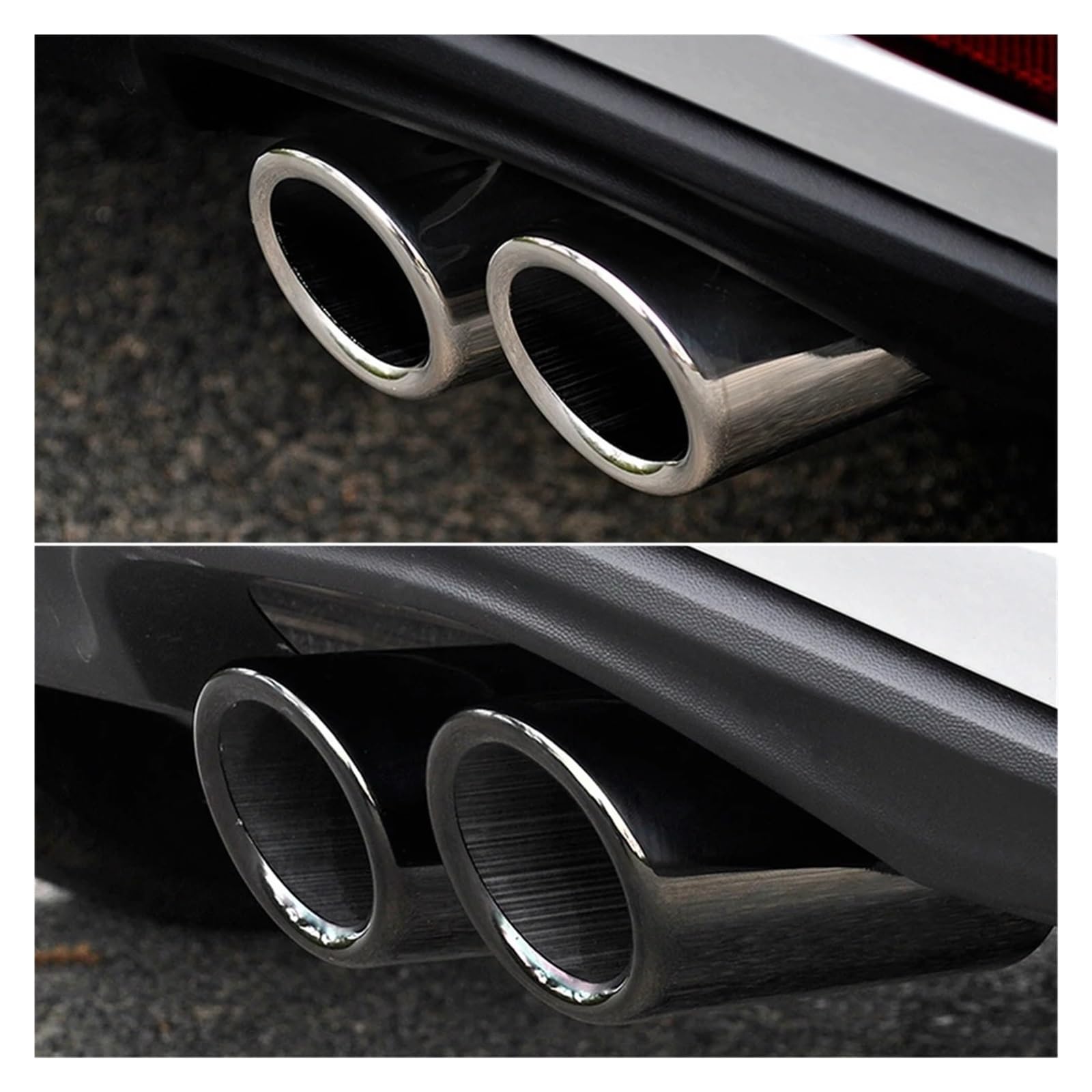 Terminale Scarico Per A3 Per A4 Per Q5 2009 2010 2011 2012 2013 2014 2015 2016 Tubo Di Scarico In Acciaio Inossidabile Per Auto Accessori Per Auto Stile Auto Auto Tubi Scappamento(Silver)