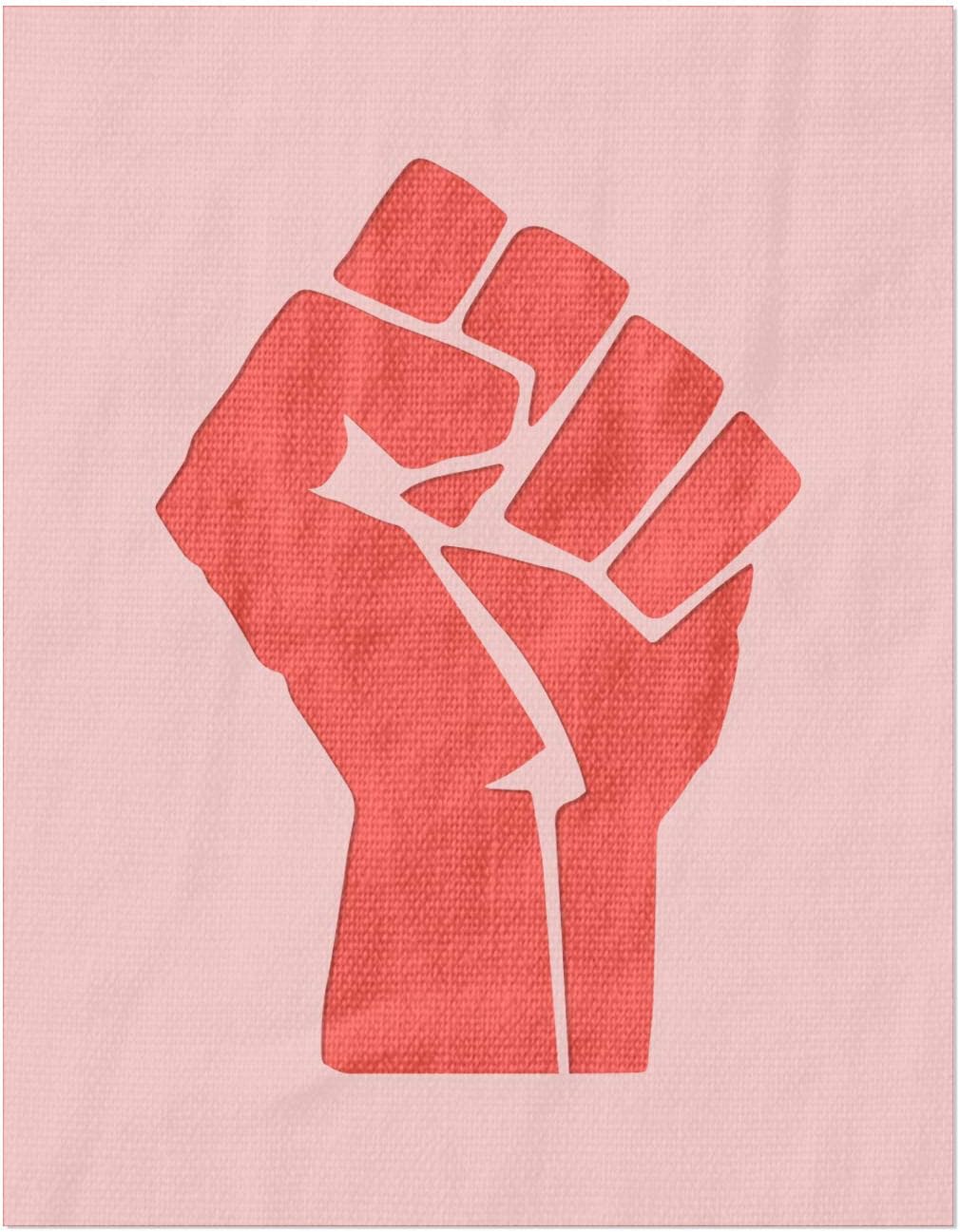 Stencil Stop Raised Fist Stencil - Reusable for DIY Projects, Painting, Drawing, Crafts - 14 Mil Mylar Plastic (18 x 12.68 inches)