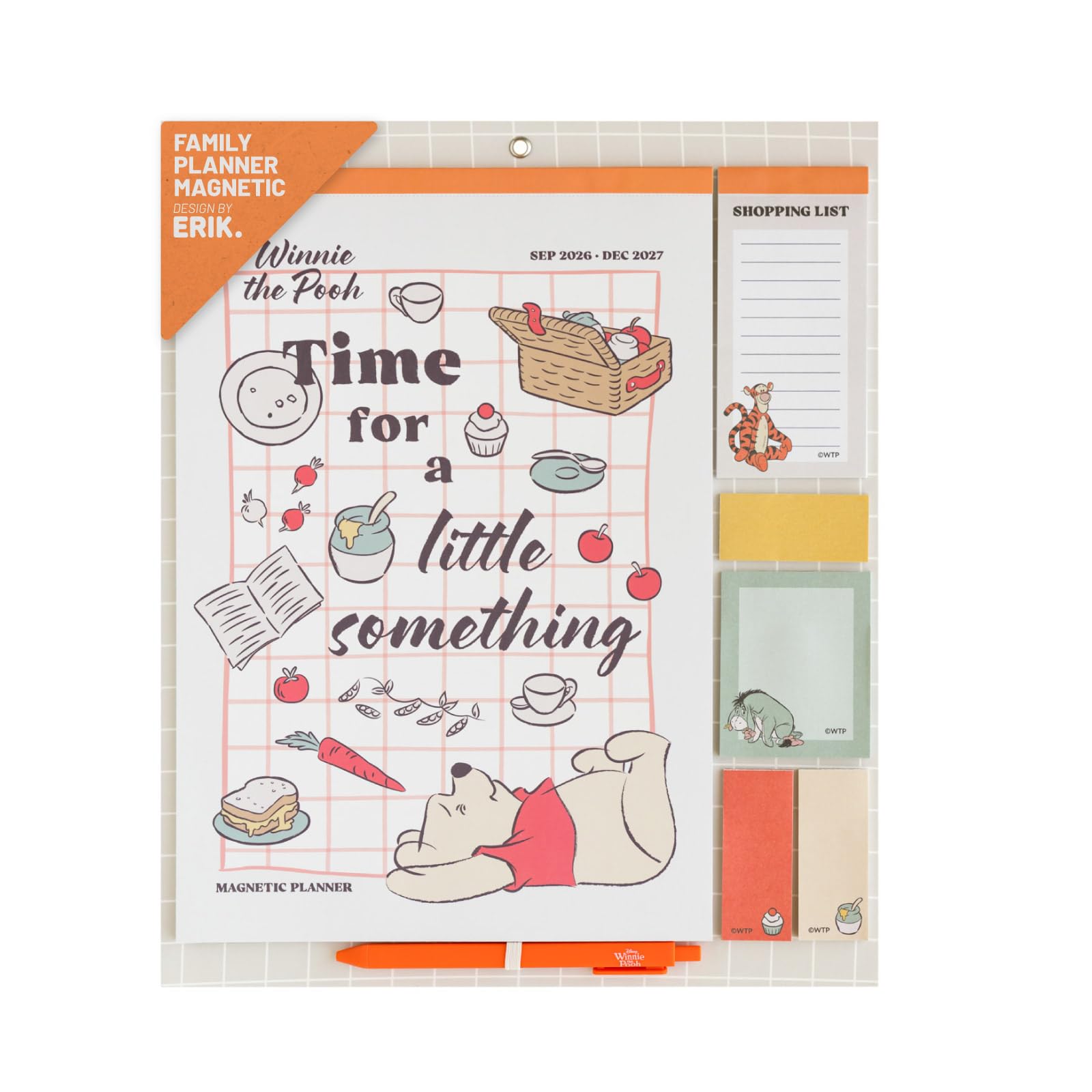 Grupo Erik Disney Winnie the Pooh Magnetic Calendar for Fridge 2027 Planner