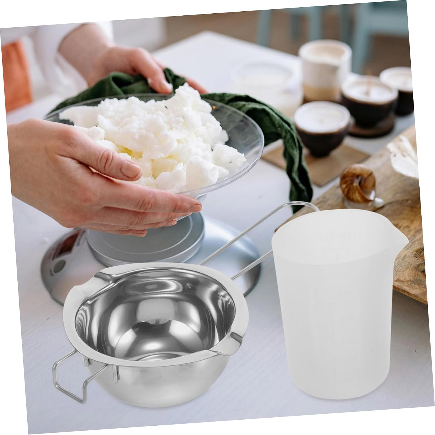EPIGEIST Candle Wax Melting Metal Pot Kit, 250ml DIY Craft Set