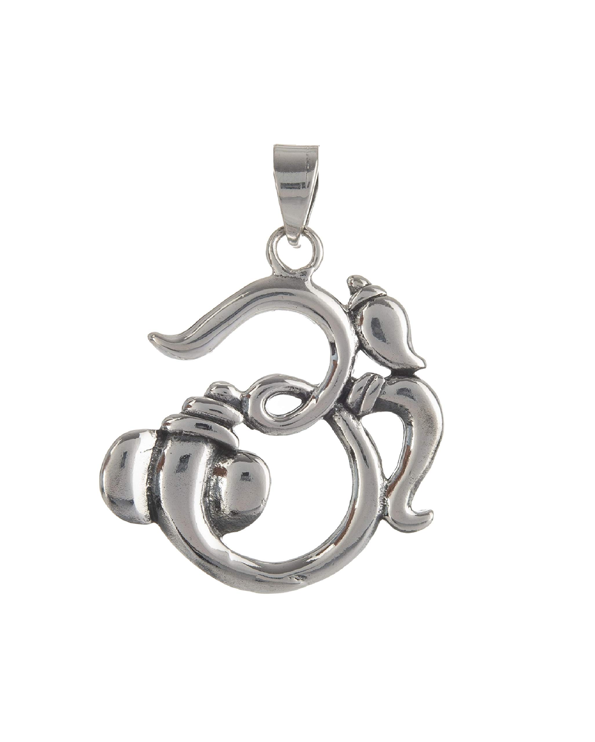 Silvertree925 Religious Om Pendant in Pure Sterling Silver-image-30