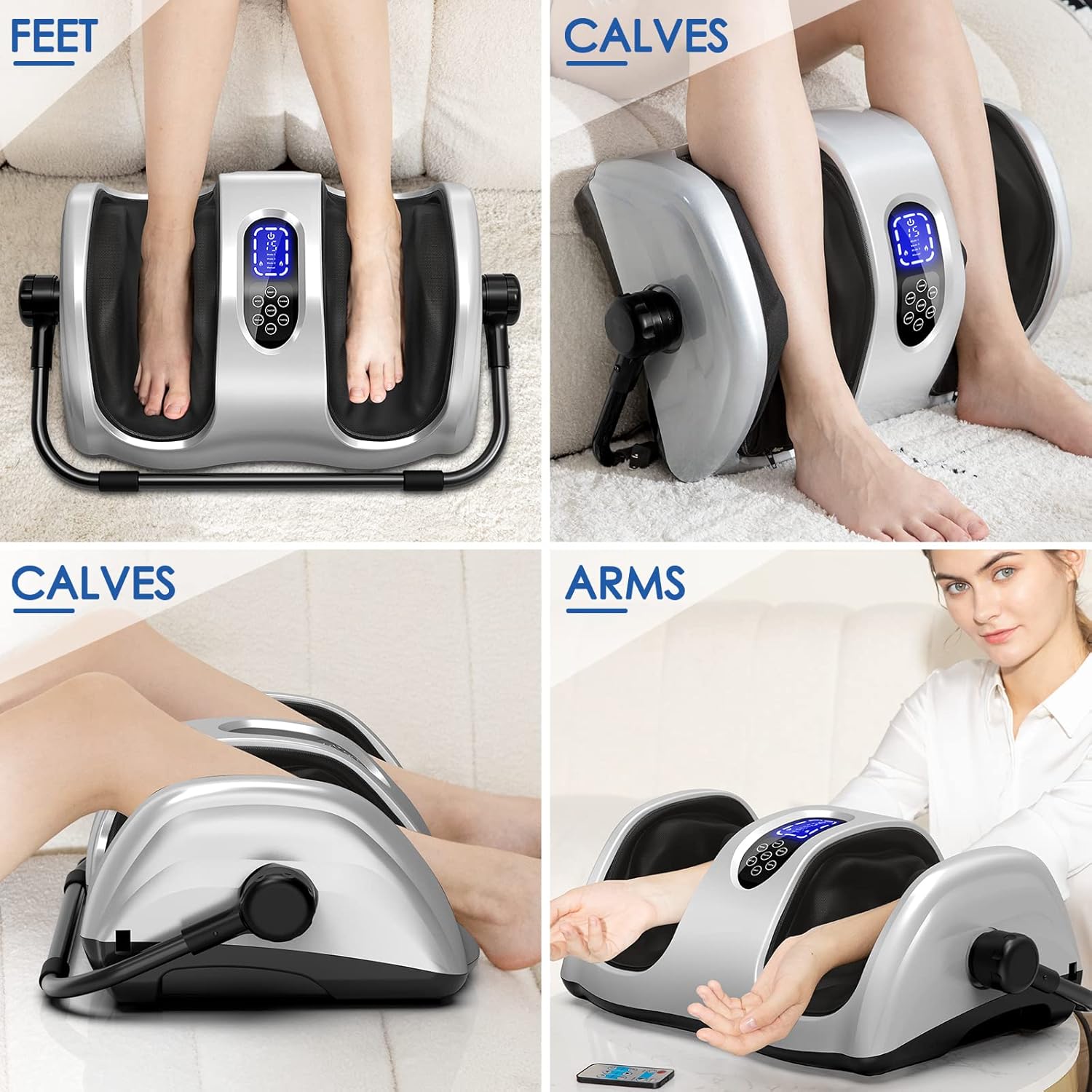 TWT Foot Massager Machine Shiatsu Foot and Calf Massager with Heat 3D Deep Tissue Massage for Calf Leg Ankle, Electric Feet Massager for Pain Relief Increases Blood Flow Circulation : Health & Household
