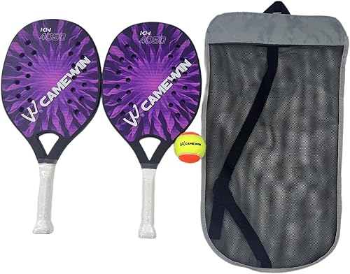 Miniatura 7 de 2 raquetas de tenis de playa, raqueta de tenis de playa, palas de tenis de playa ligeras y portátiles con bolsa para patio de juegos