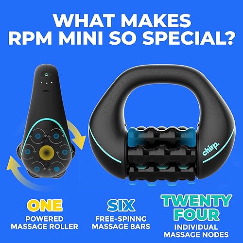 Miniatura 4 de Chirp RPM Mini - Masajeador de percusión rodante, terapia de percusión, alivio de todo el cuerpo, recuperación profunda de tejidos y músculos,