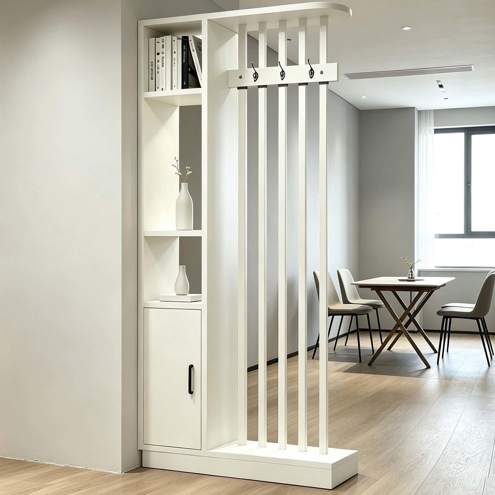 Pareti Divisorie Per Interni Autoportante Room Divider Bianca,202x80x24cm