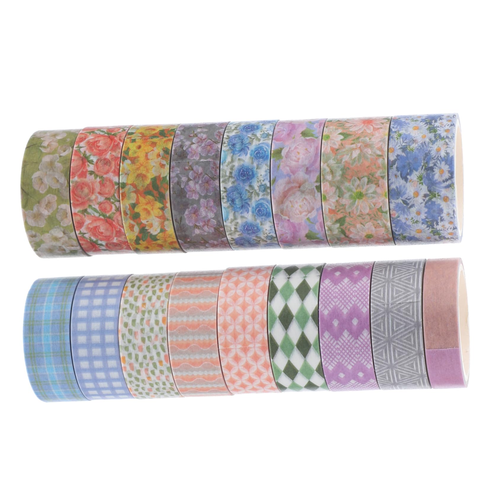 TEHAUX 51rotoli Nastro Adesivo Decorativo Washi Con Motivi Floreali Carta Per Scrapbooking e Fai Da Te Per Adatto Per Pianificatori e Decorazioni Personali