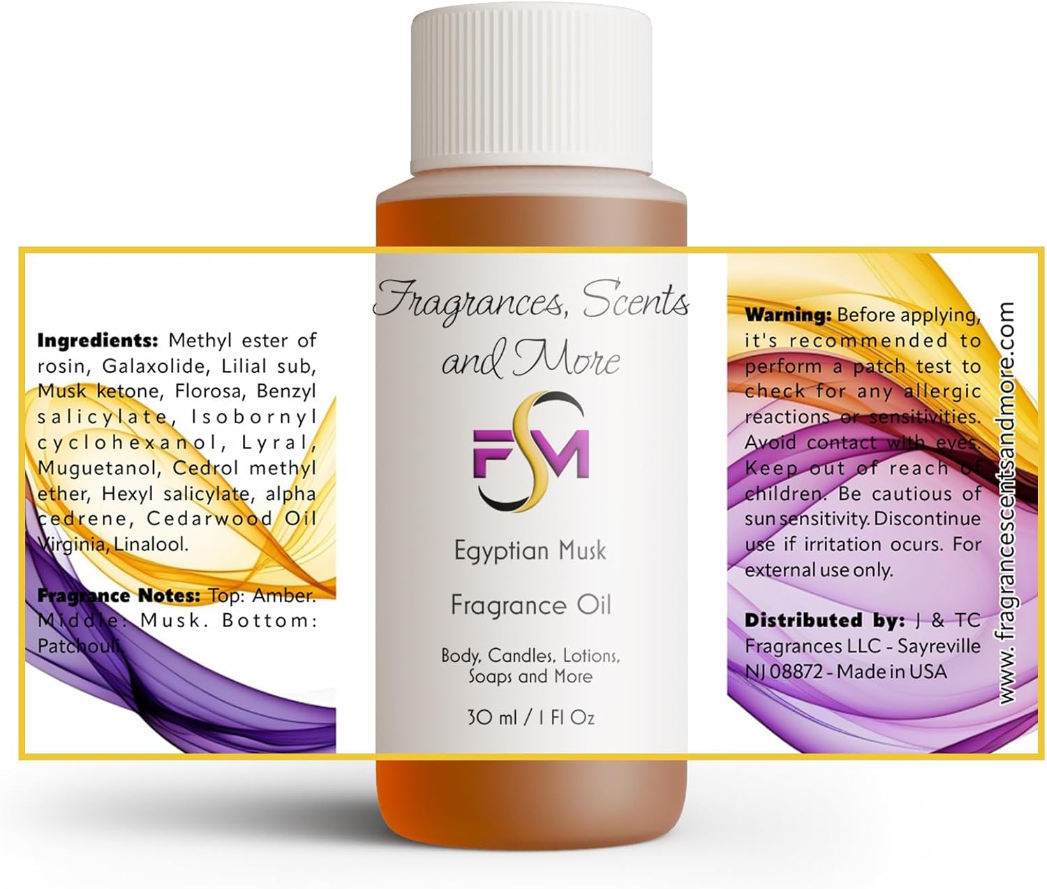 Egyptian Musk Fragrance Oil - 1 Fl Oz Plastic Bottle (30ml)