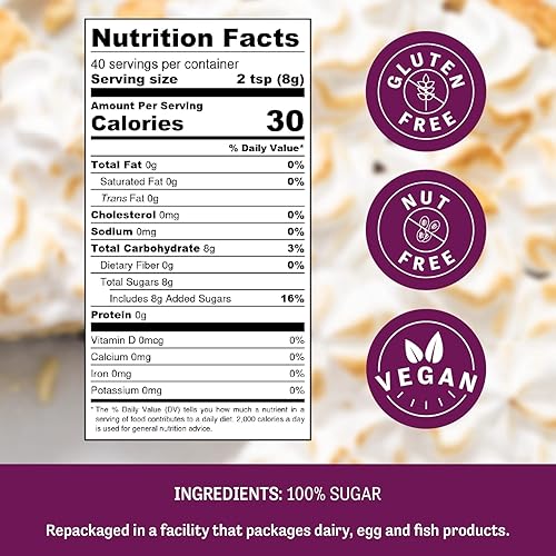 Miniatura 9 de Judees Superfine - Azúcar en polvo de 25 libras sin gluten y sin frutos secos también conocido como azúcar de panadería hornea productos y aderezos