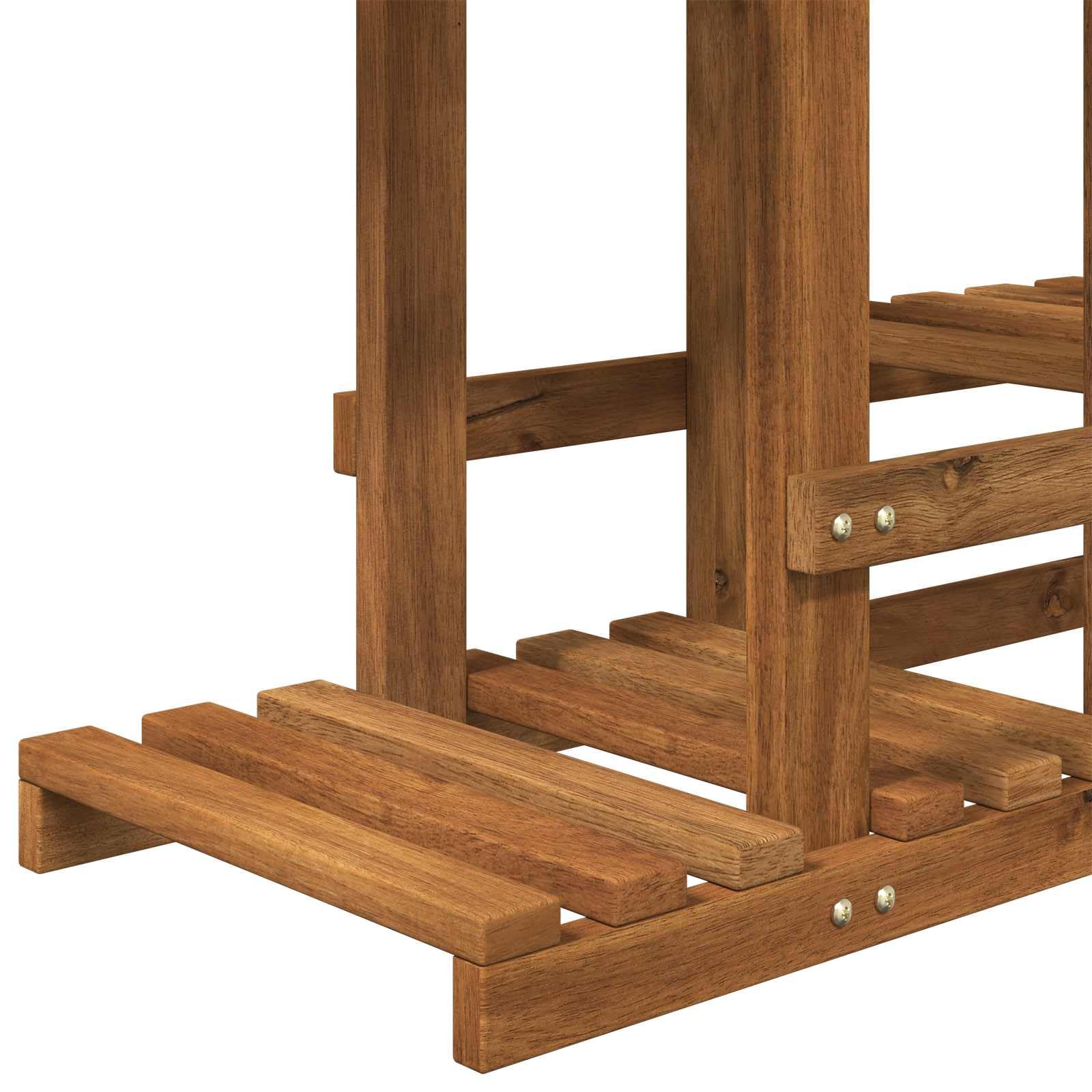 Supporto per piante in legno massiccio di acacia, 93,5 x 25 x 91,5 cm | Per interni ed esterni, design moderno, robusto, adatto per terrazze e balconi
