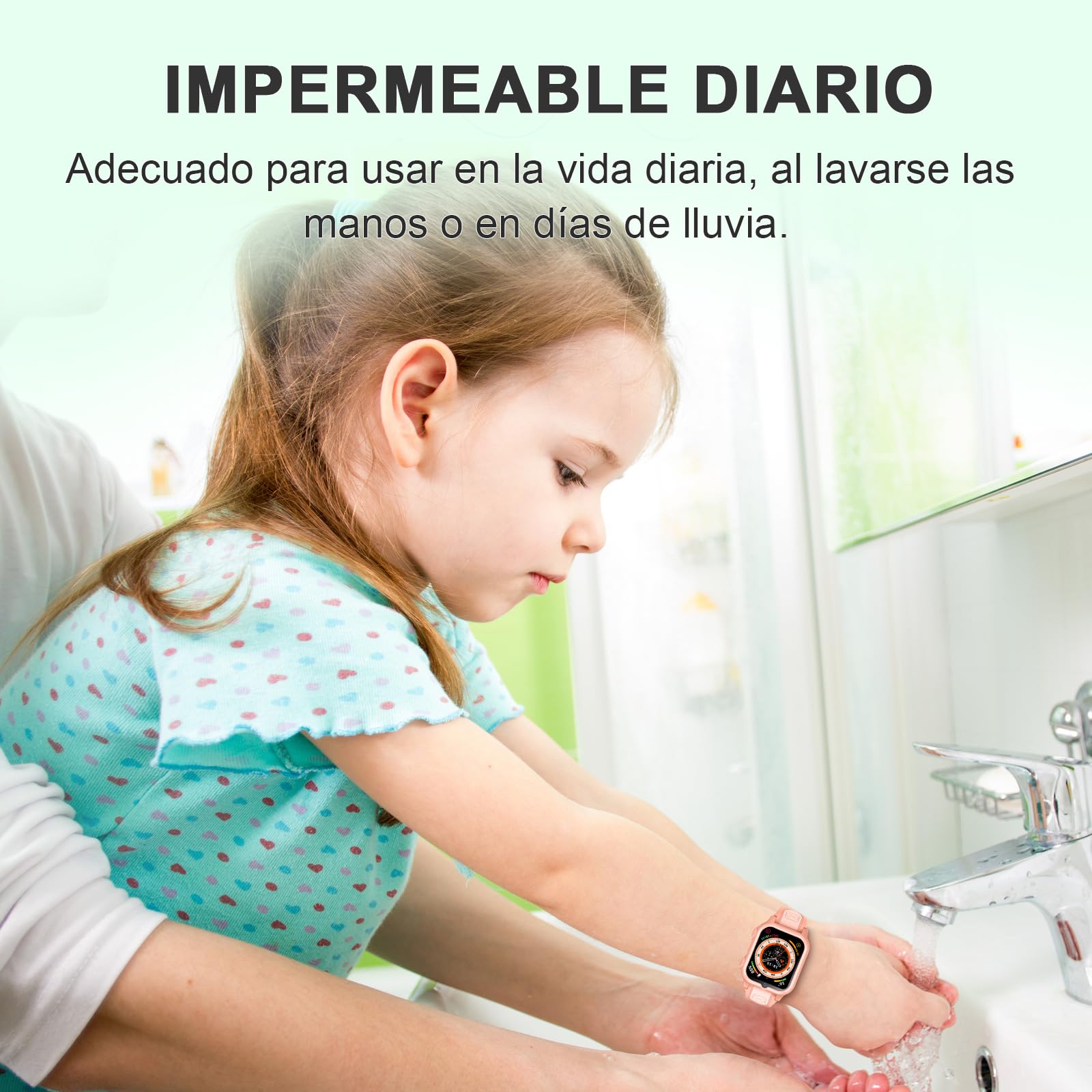 Reloj Inteligente Niños Niñas Infantil Smartwatch con GPS 4G WiFi Impermeable Teléfono Control Parental Videollamada SMS SOS Modo Clase Rechazo llamadas Desconocidas Cámara Reproductor Música Vídeo