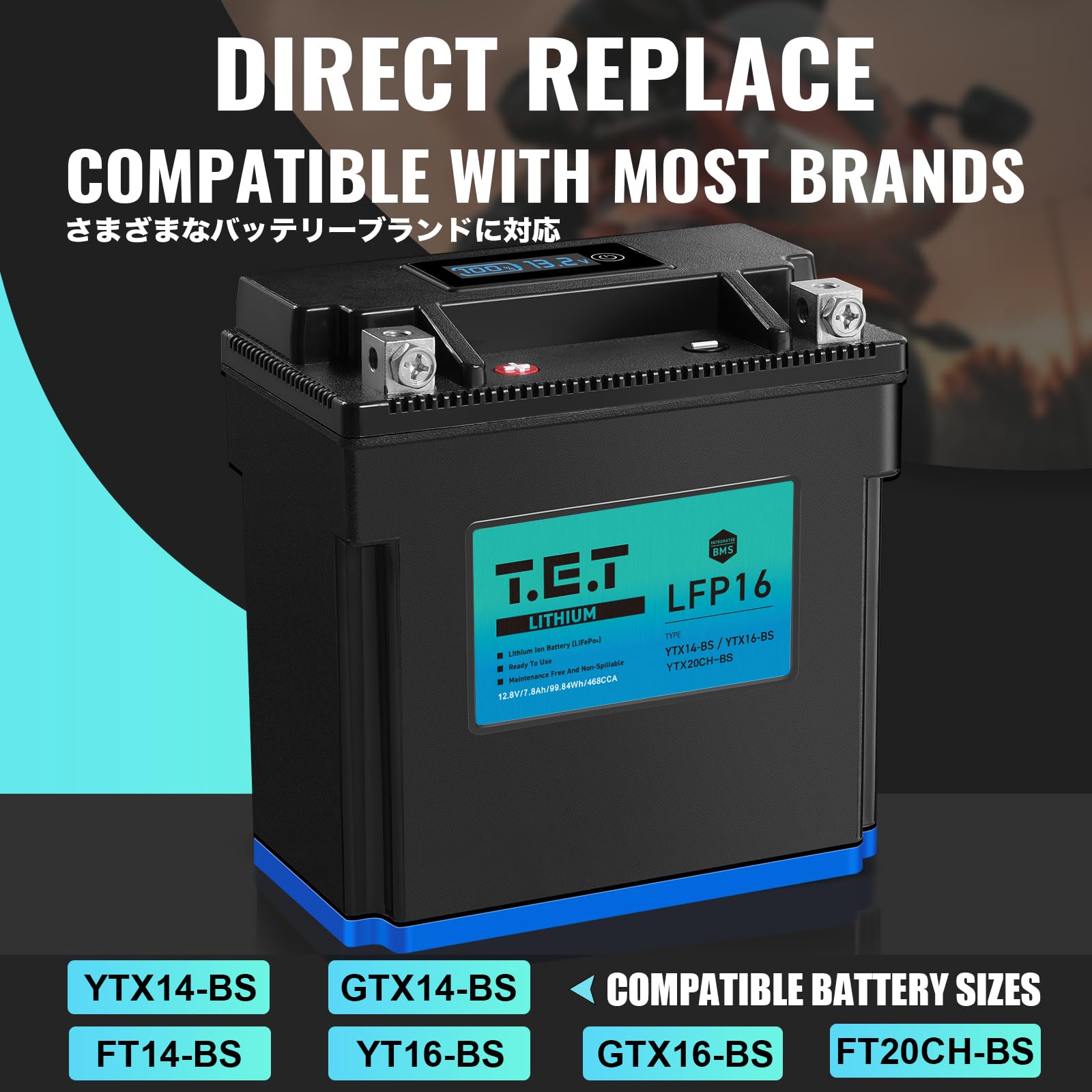 リチウムバッテリー 縦型 黒 LiTime LiFePO4 リン酸鉄リチウムイオンバッテリー – LiTime-JP