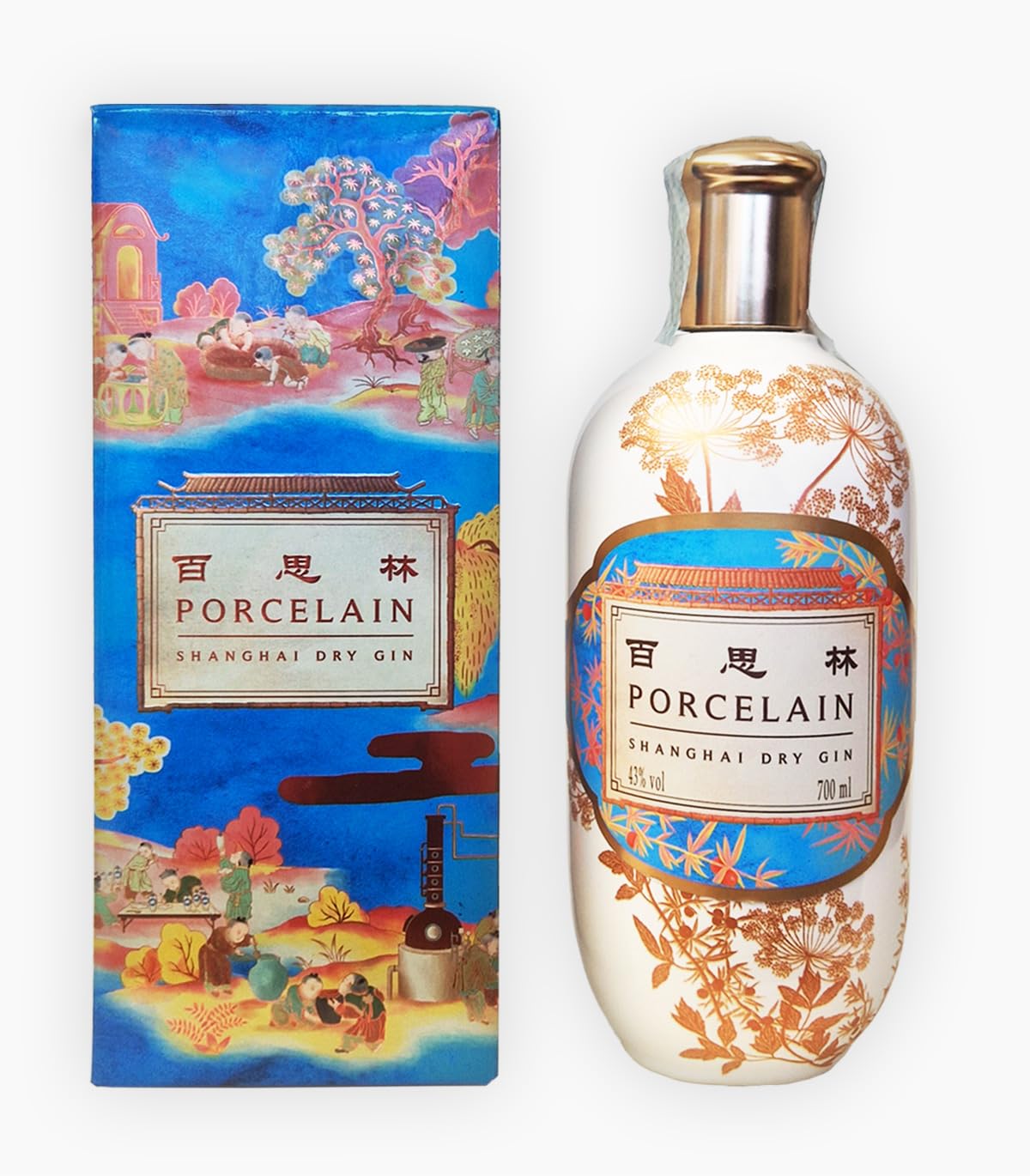 Gin Porcelain Shanghai Dry Gin 70cl 43%