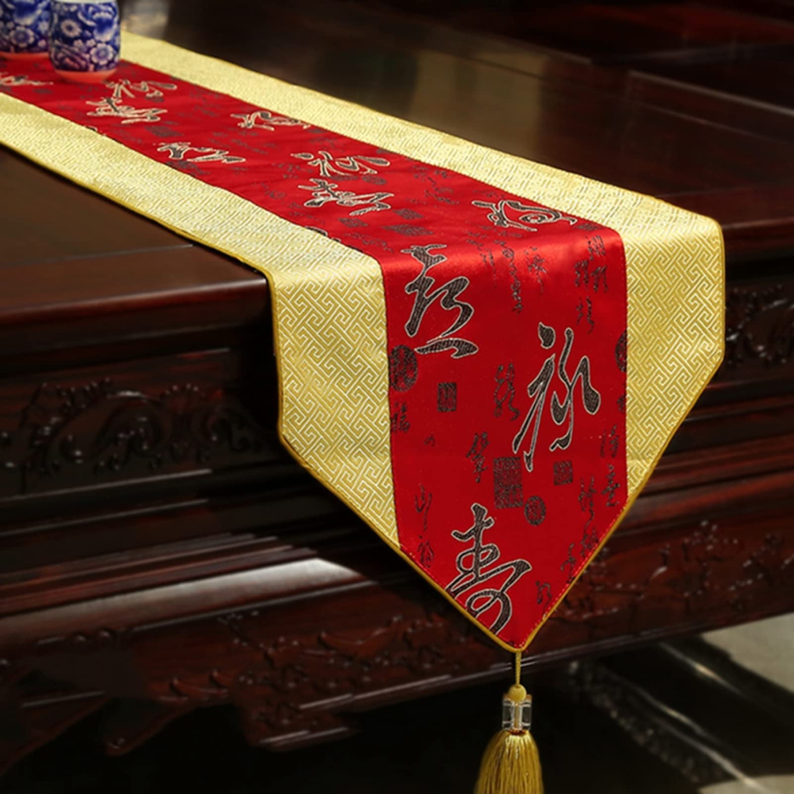 楽天市場】テーブルランナー お正月 西陣織 まり桜 （タッセル付