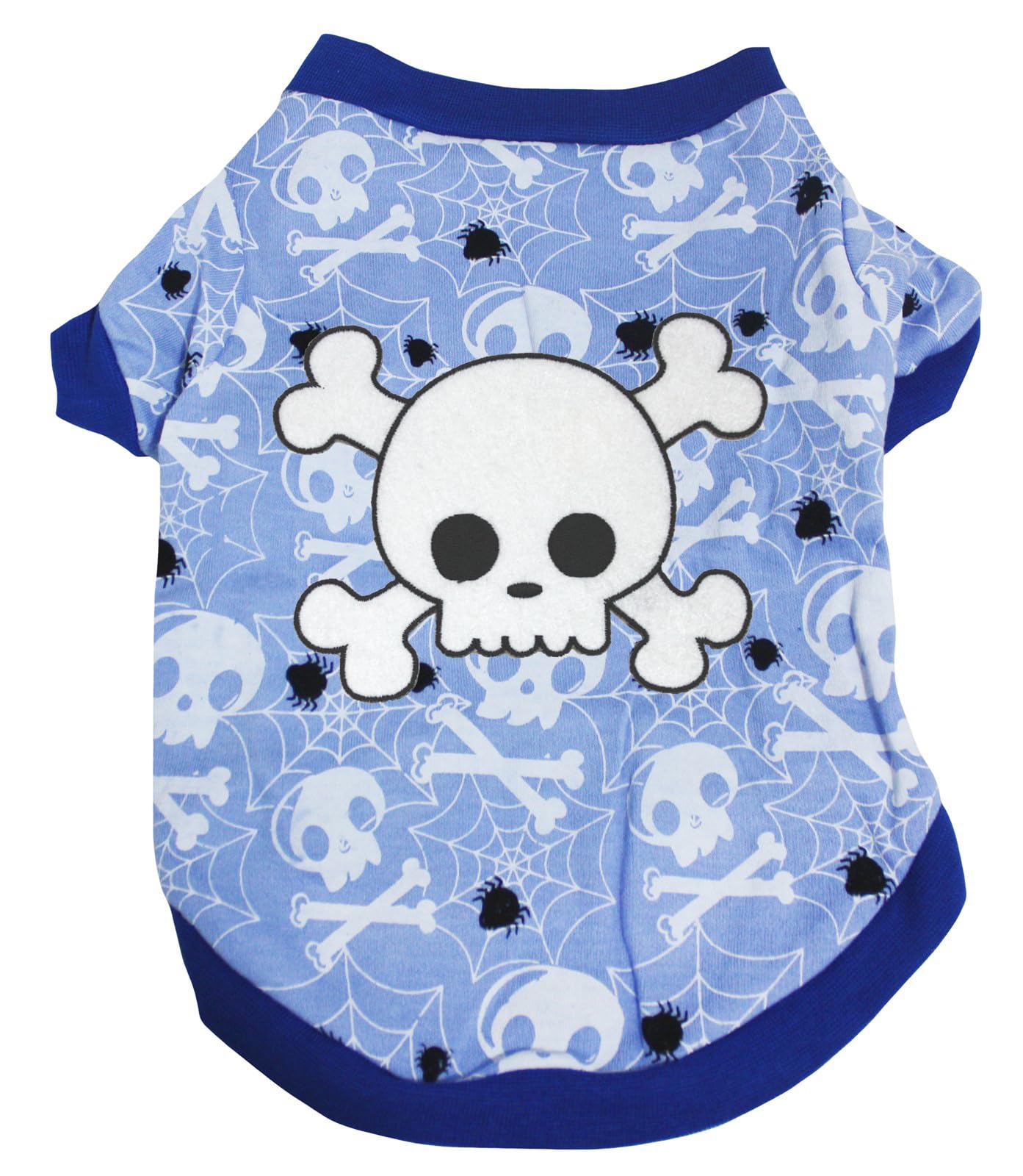 Chemise pour chien motif os imprimé crossbone blanc taille S