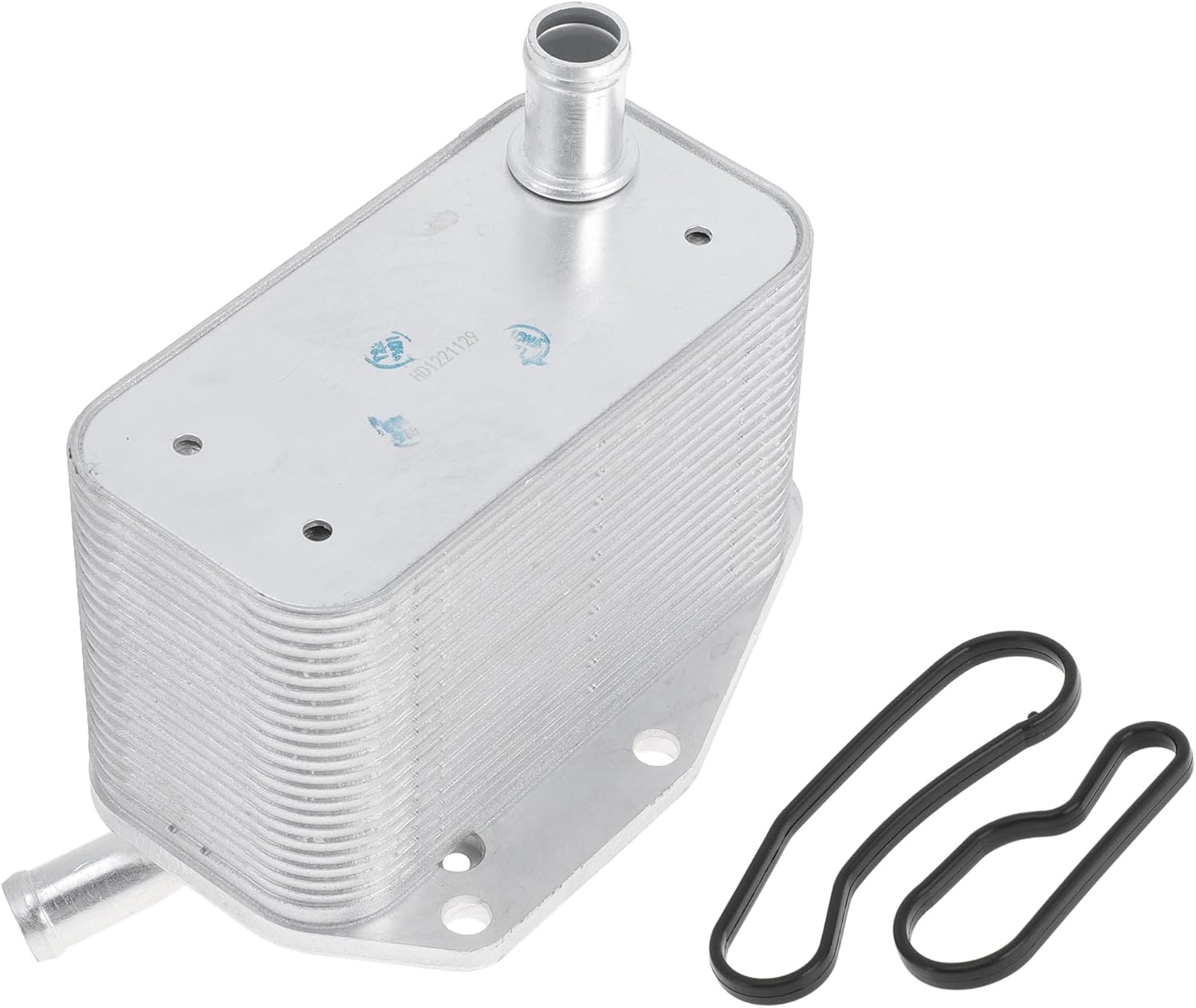 Engine Oil Cooler for Volvo S60 L6 3.0L Transmission Oil Cooler Trans Cooler with O-ring Seals No.8G9N6A642AA Aluminum Alloy Silver Tone 1 Set