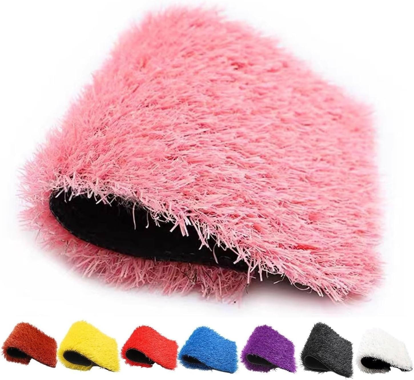 CHAOMIN Tappetino erboso Realistico in Erba Artificiale Anti-spargimento con Fori di drenaggio for Area Animali Domestici in Giardino, Patio, 1 PCS(Pink,24x39in)