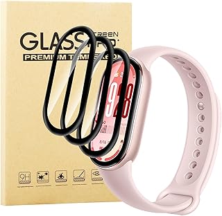 KUSINHOKA 3 Pièces Film Protection Écran pour Xiaomi Smart Band 10, [Anti-Rayures] Ultra HD Film Protecteur, 3D Couverture Complète Protection D'écran pour Xiaomi Band 10