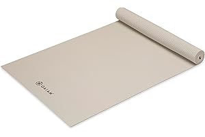 Gaiam Yoga Mat: Premium 5mm Solid Non-Slip Mat for Yoga, Pilates & Floor Workouts