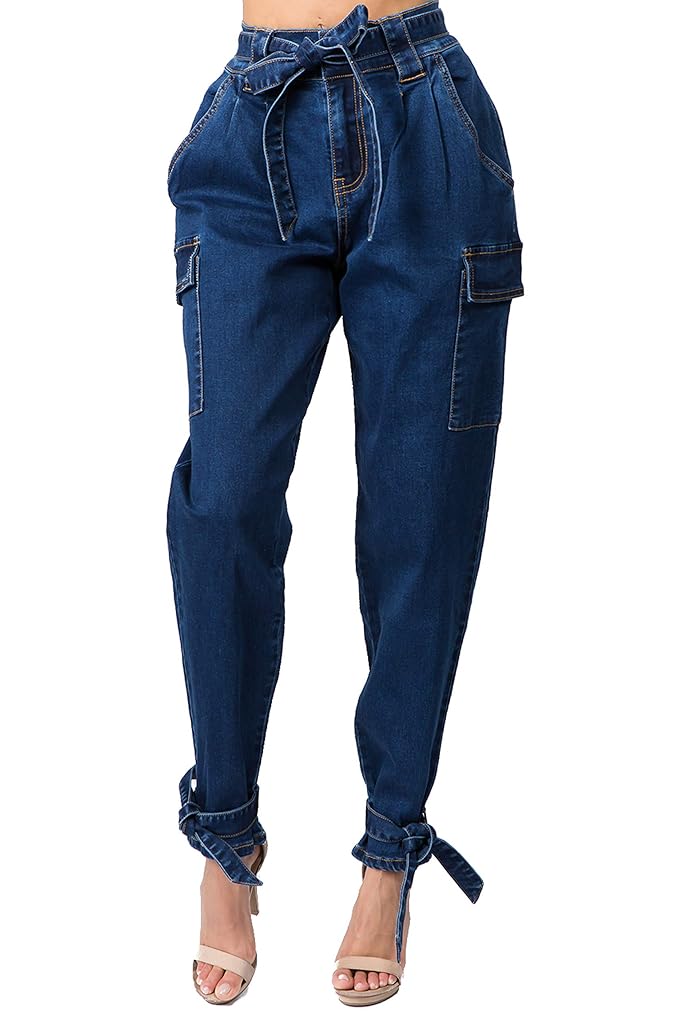 Twiin Sisters Women's Stretchy Baggie/Slim Fit High Waist Trendy Jogger Slacks Pants for Women