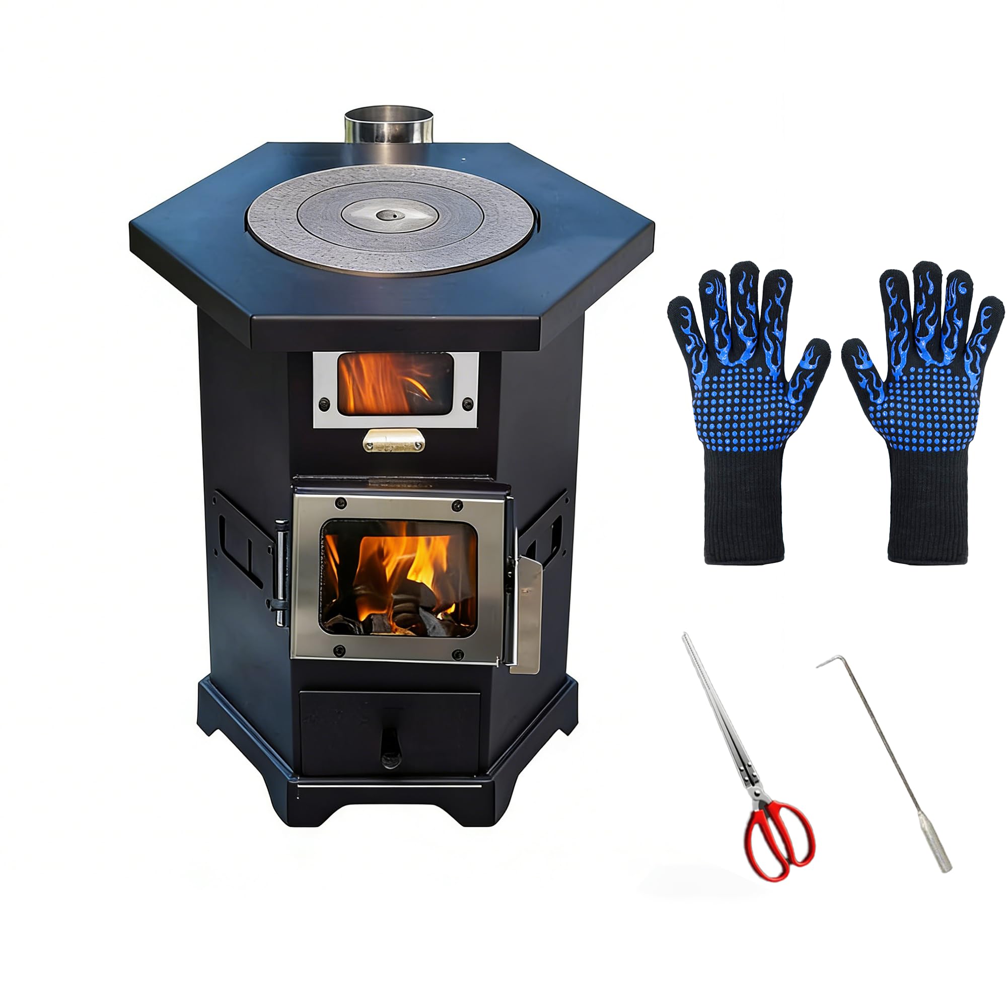 Amazon.com: FENGXCXY Hexagonal Wood-Burning Stove, Multi