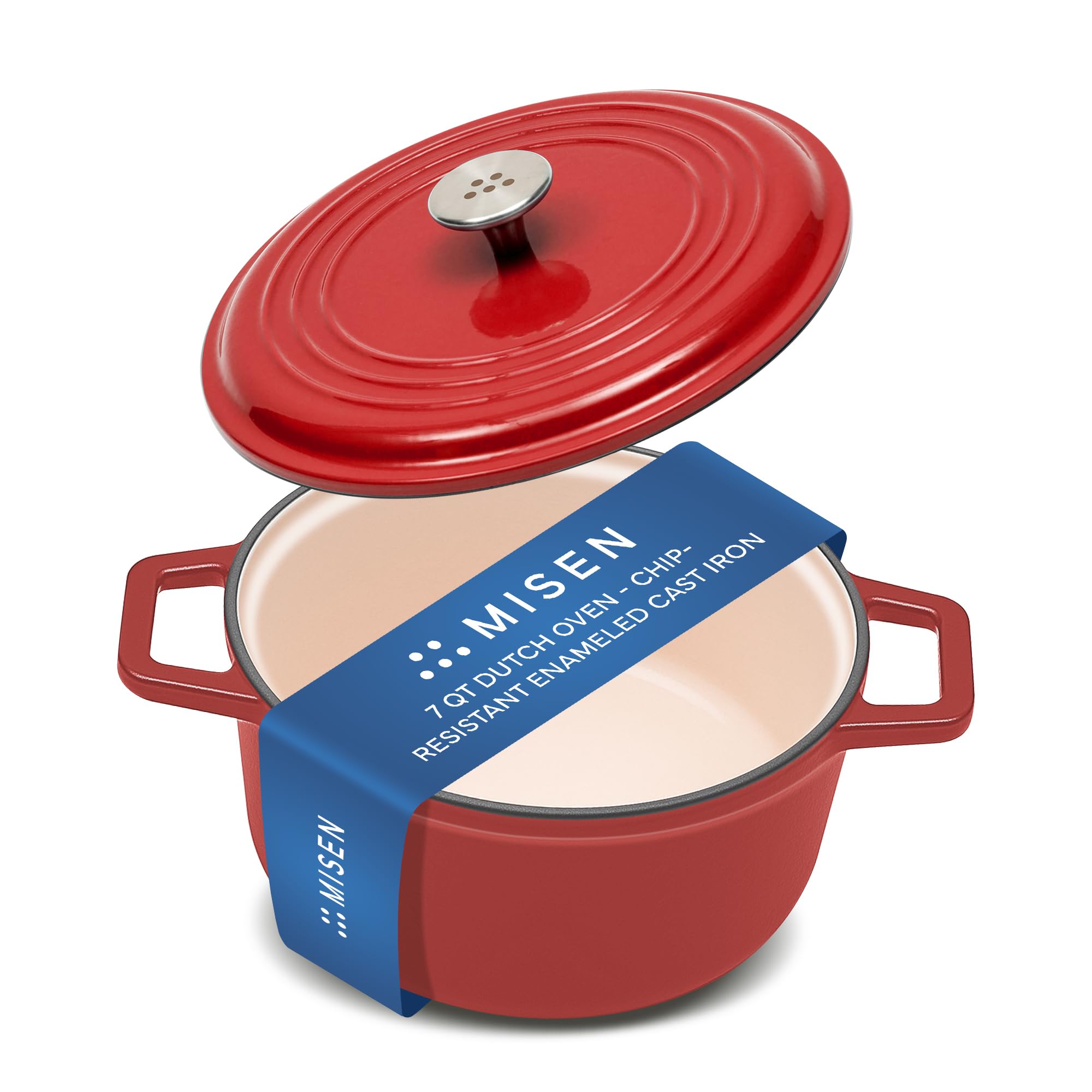 MISEN エナメル鋳物ホーロー鍋　7クォート Amazon.com: Misen 7 QT Enameled Cast Iron Dutch Oven - Chip