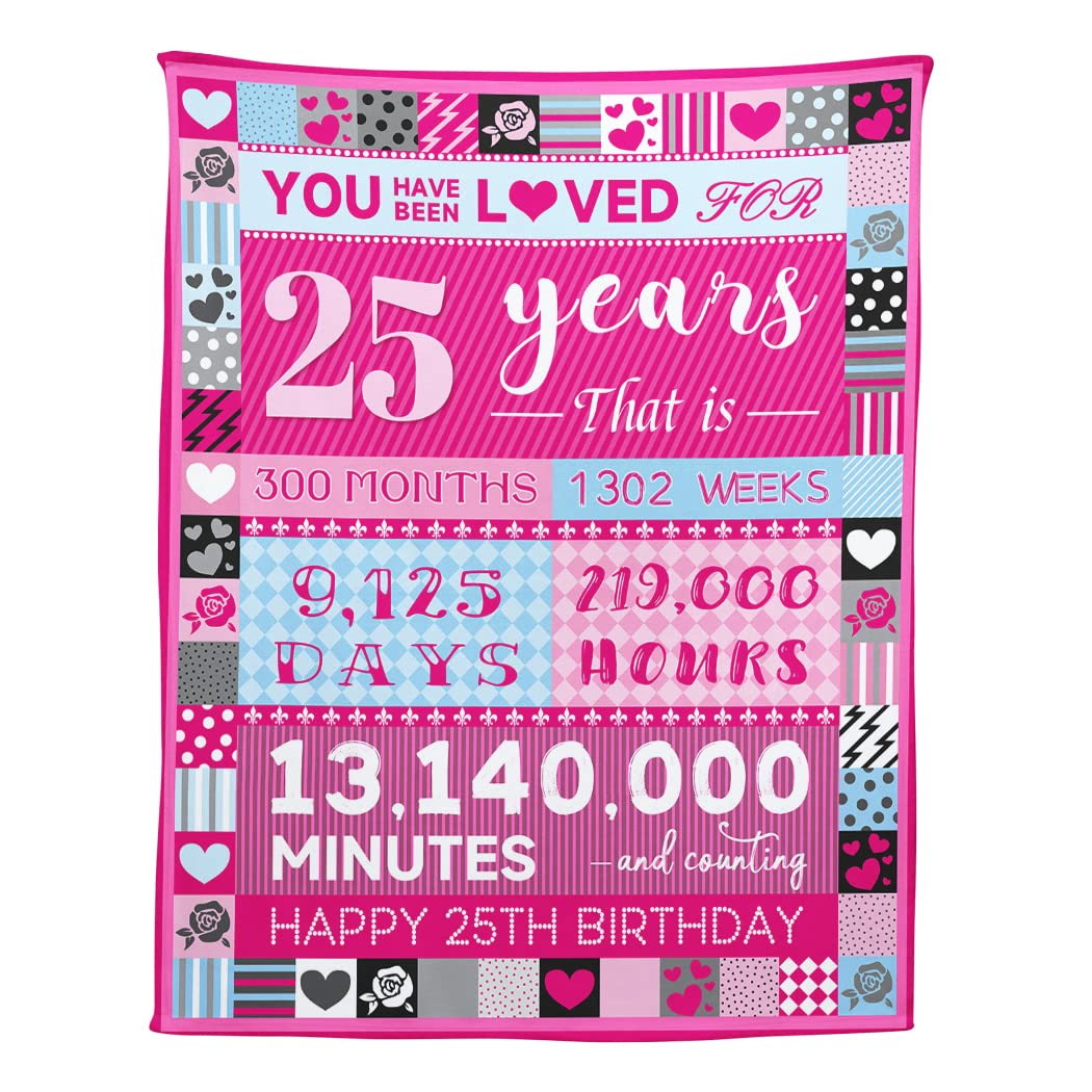 YISUMEI 25th Birthday Blanket for Her