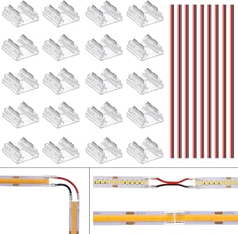 BENLUN LED Strip Connector 2 Pin 10mm