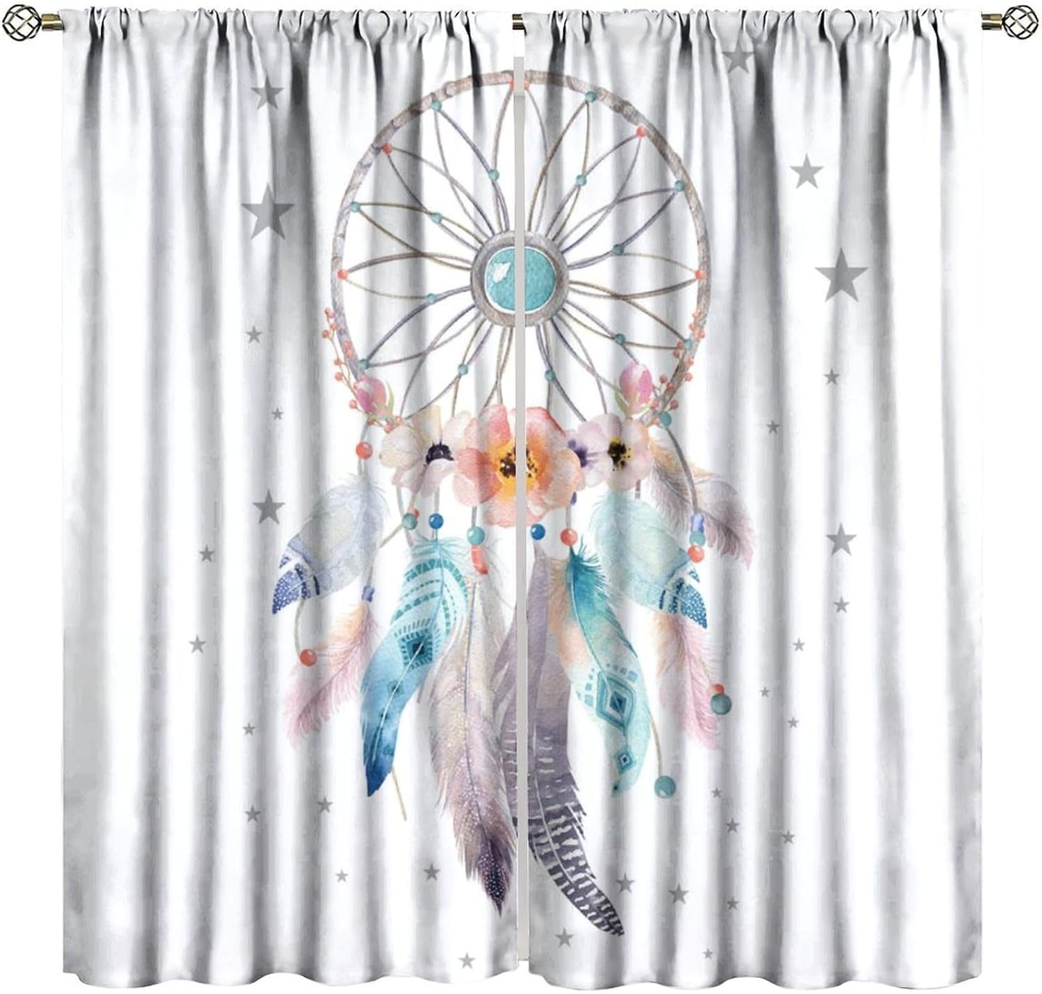 Vorhänge Schlafzimmer 3D Bunter Traumfänger 170X200 cm (B + H) Vorhang Gardinen Blickdicht Mit Ösen Thermovorhang Lichtdicht Für Wohnzimmer Schlafzimmer Kinderzimmer/Uv-Schutz-46410873