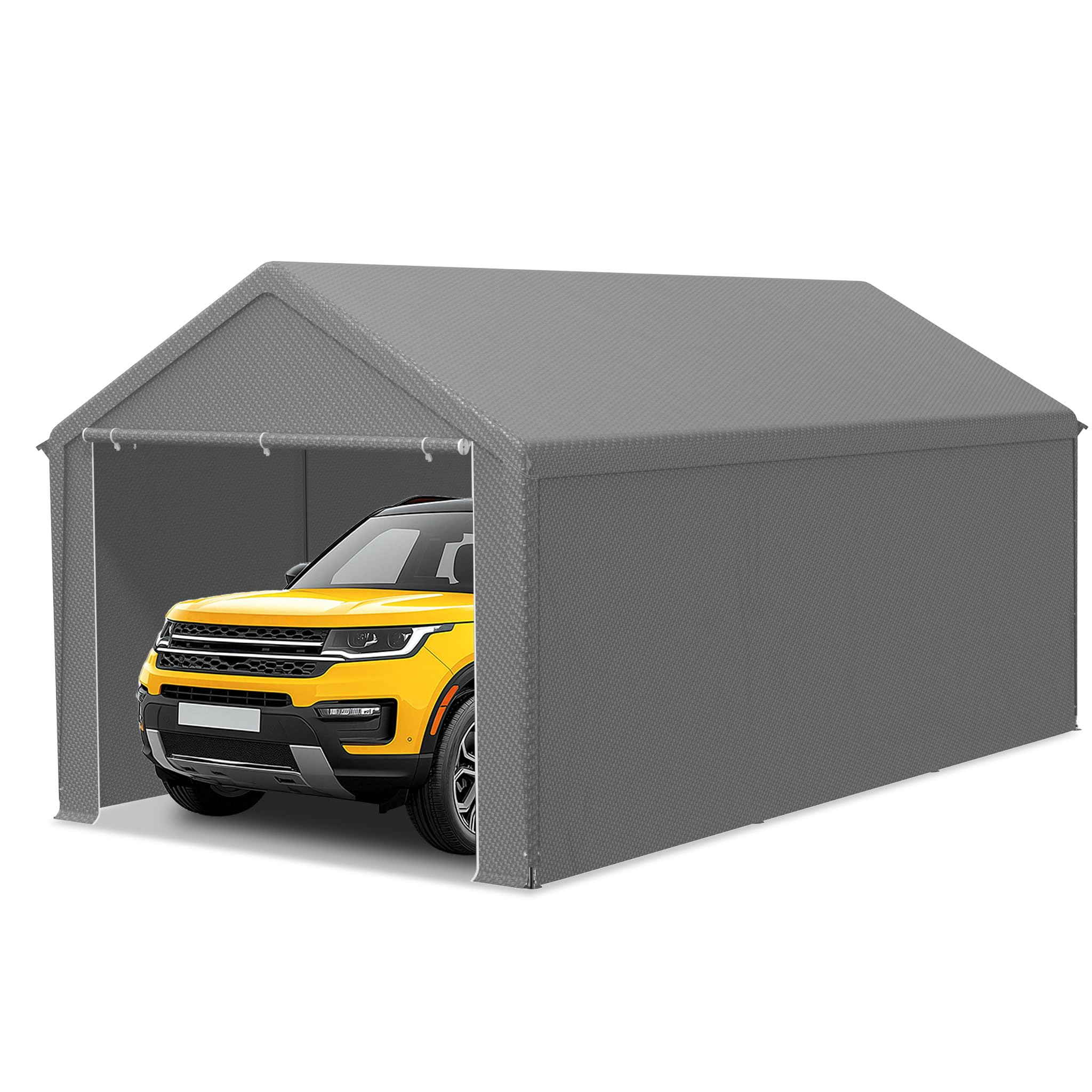 LILIIN Garage de tente 3 x 6 m résistant à l'hiver avec toit en polyéthylène (170 g/m²) pour voiture, SUV et camion, résistant aux UV, tente de stockage et tente
