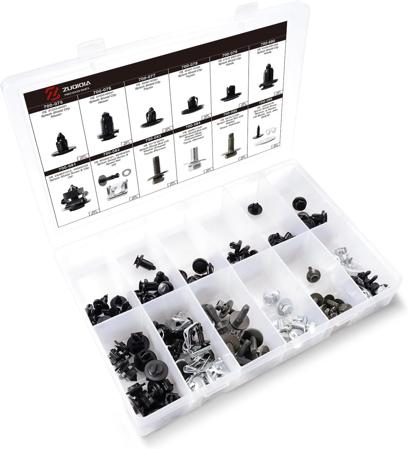 120Pcs Car Push Retainer Clips, Engine Under Cover Splash Shield Guard Body Bolts Screws Washer, Skidplate Hardware Fits for Toyota Nissan Honda VW Beetle Golf Jetta