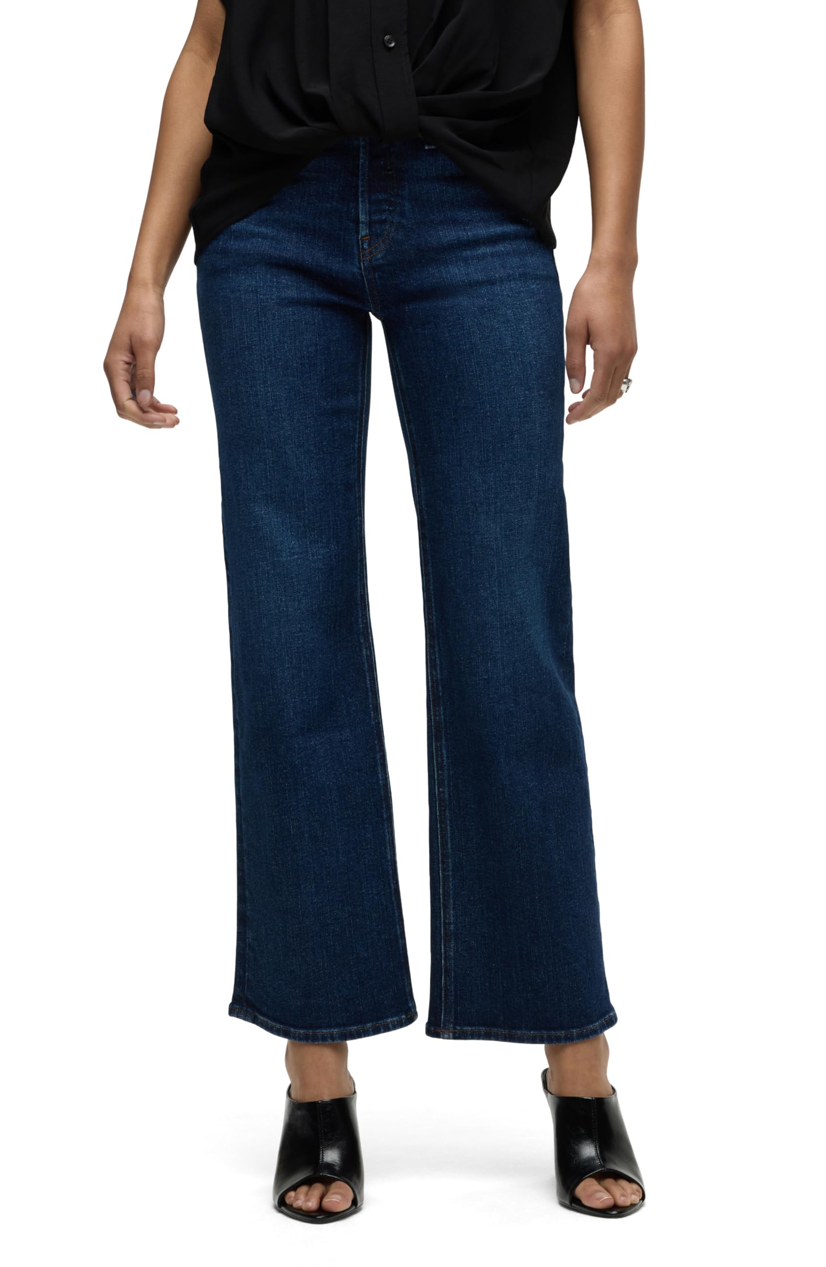 HUDSON Women's Rosie High-Rise Wide Leg Ankle