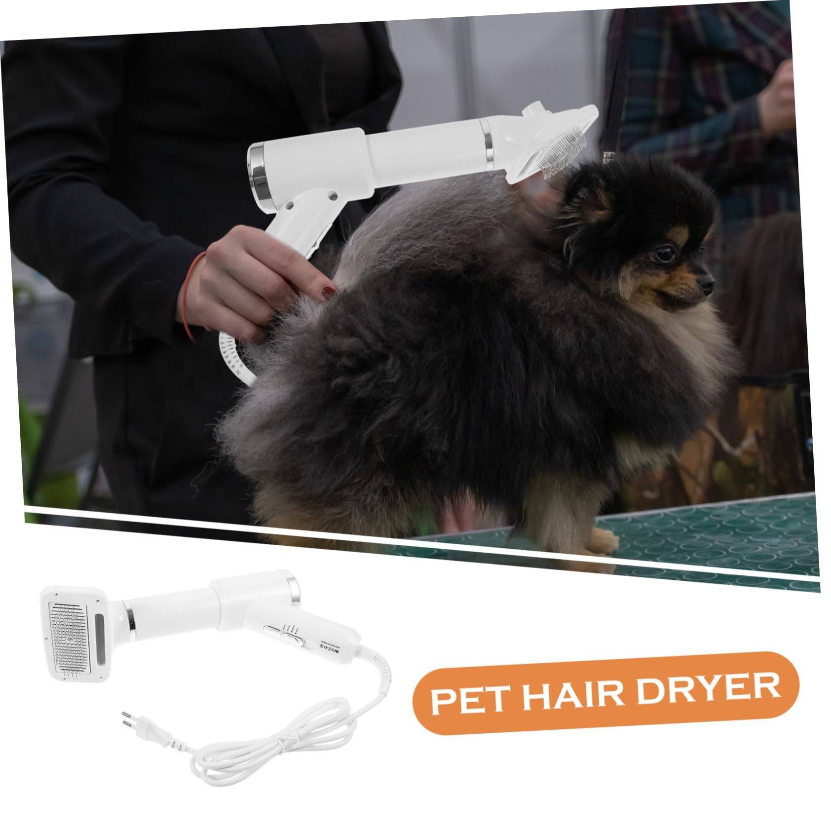SUPVOX Peigne Sèche-cheveux Plastique Blanc Portable pour Animaux de Compagnie Sûr et Pratique Toilettage des Chiens et Chats à Domicile
