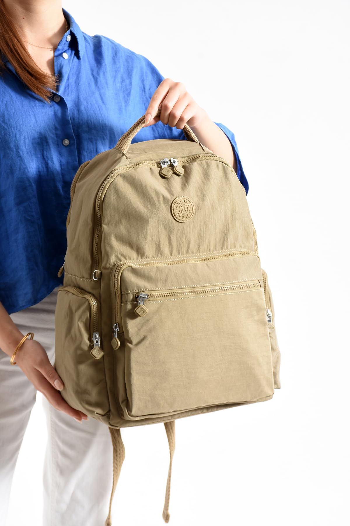 louisiana polo Bolsas Kadın Okul Sırt Çanta Vizon 1094