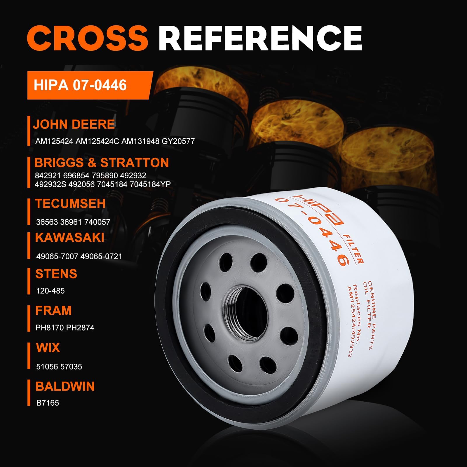 FR-65S ジャンク Amazon.com : Hipa 49065-7007 Oil Filter Replace for Kawasaki