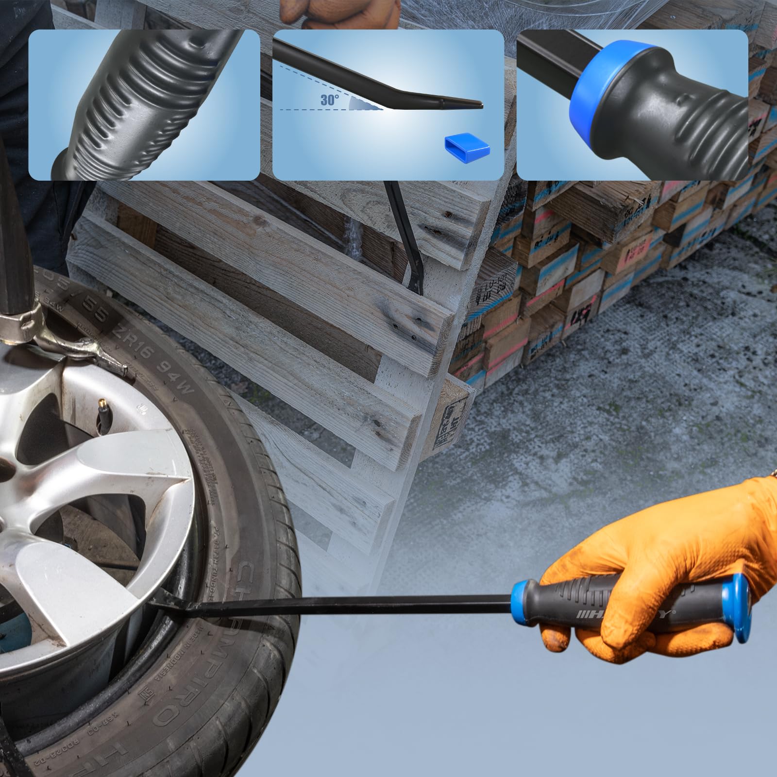 Kit Riparazione Pneumatici 47 Pezzi HASKYY | Professionale Per Auto E Moto | Con Strisce Vulcanizzanti | Istruzioni Incluse - Foto 7