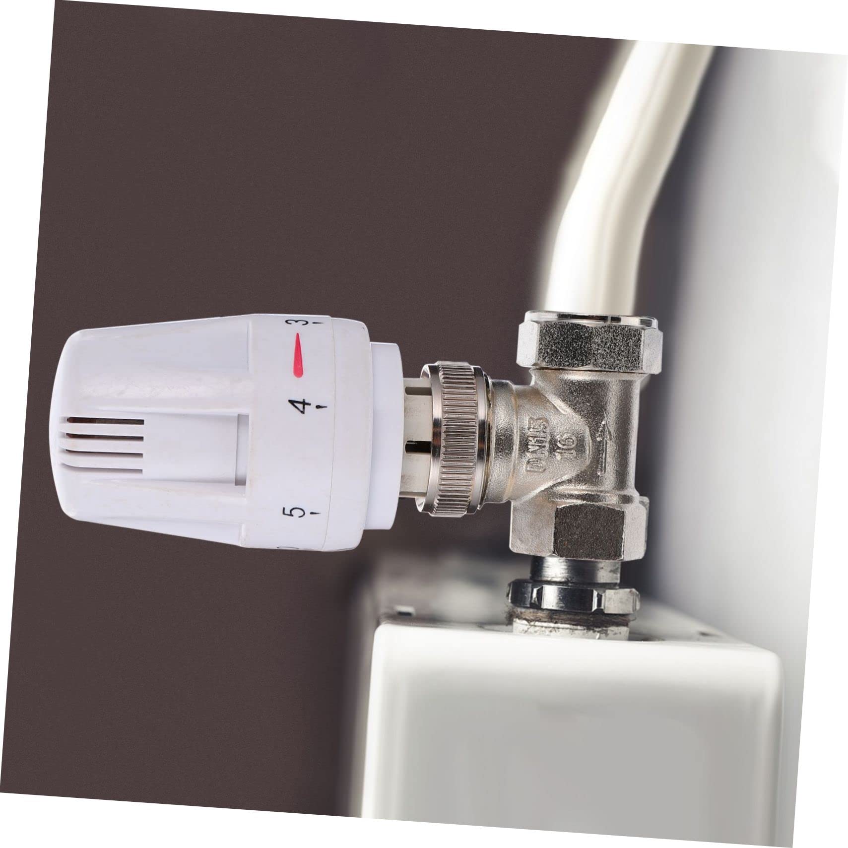 Valvola Del Radiatore Termostatica Dritta Controllo Temperatura Riscaldamento Pavimento Materiale Durevole e Resistente