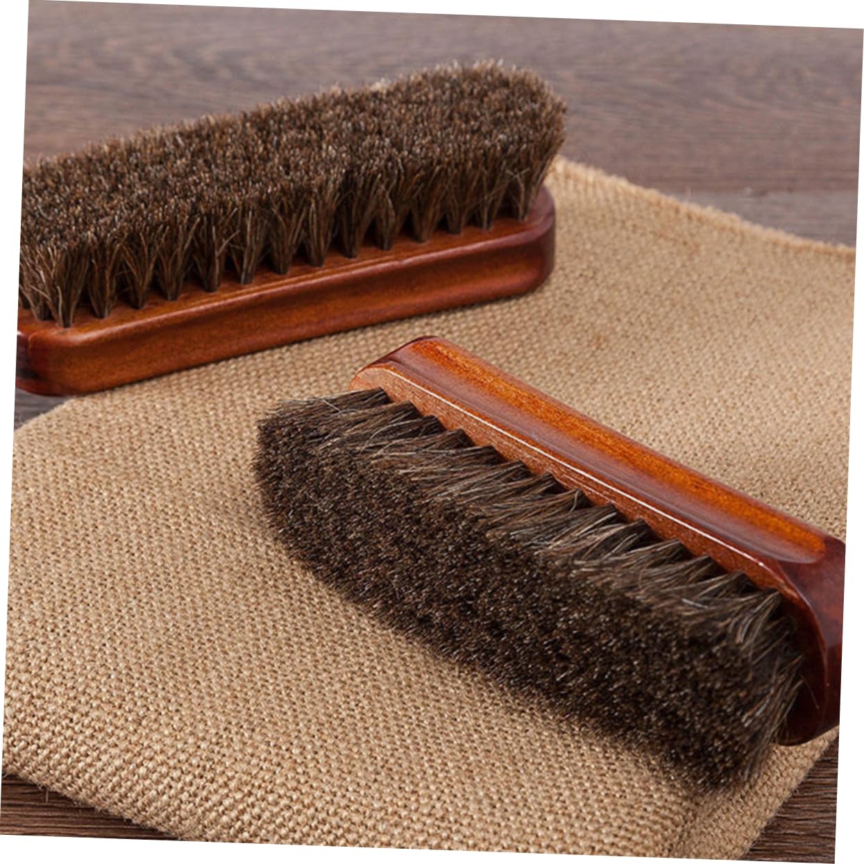 Beaupretty 5 Series Cepillo De Madera para Pelo De Caballo Limpiador De Zapatos Cepillo para Pulir Zapatos para con Mango para Botas para 2 Piezas x 5