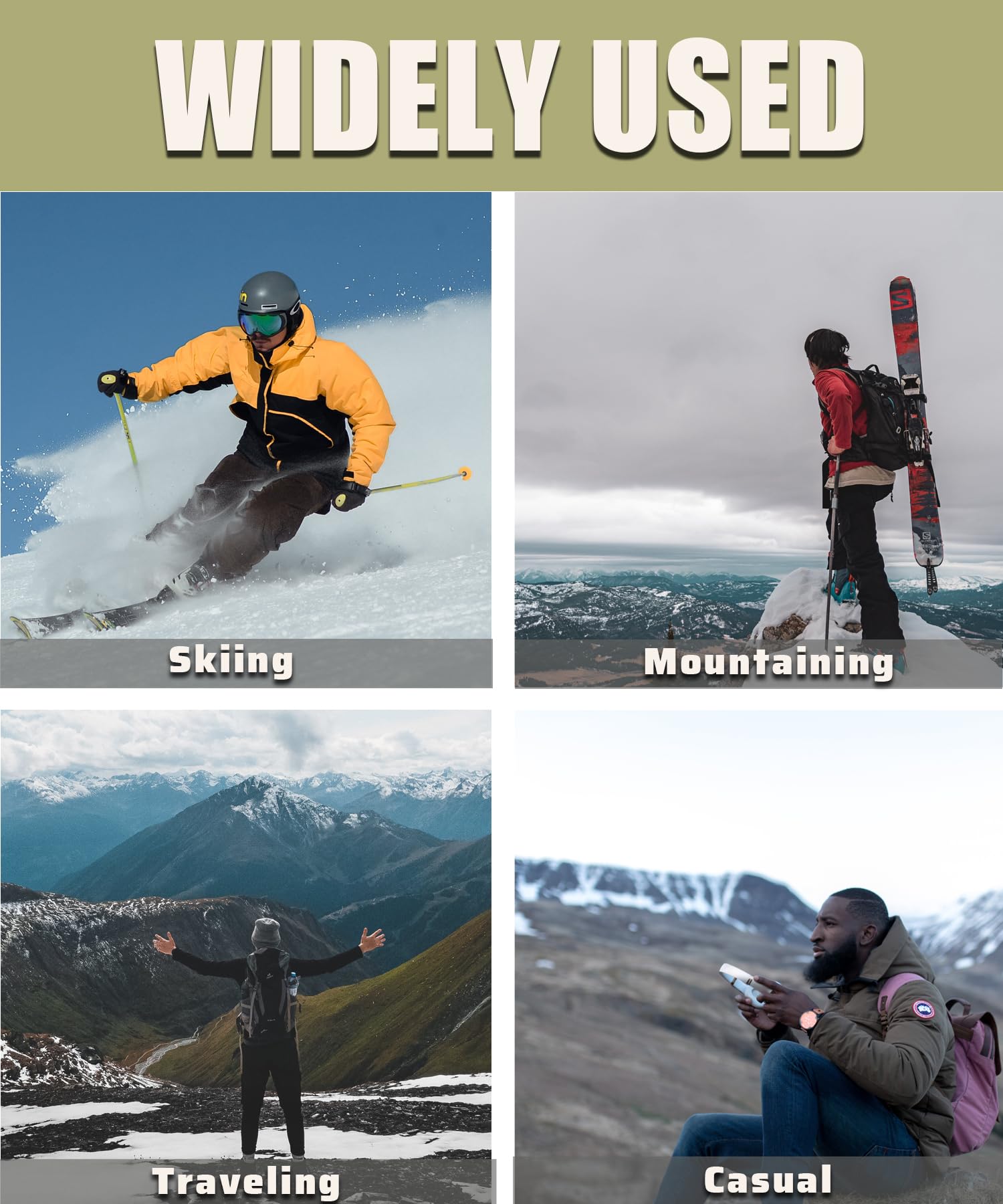 Chaqueta al Aire Libre para Hombres Chaqueta de Esquí de Montaña de senderismo Impermeable Antiviento Abrigo Deportiva Transpirable Ligero Softshell Cortavientos Multifunción