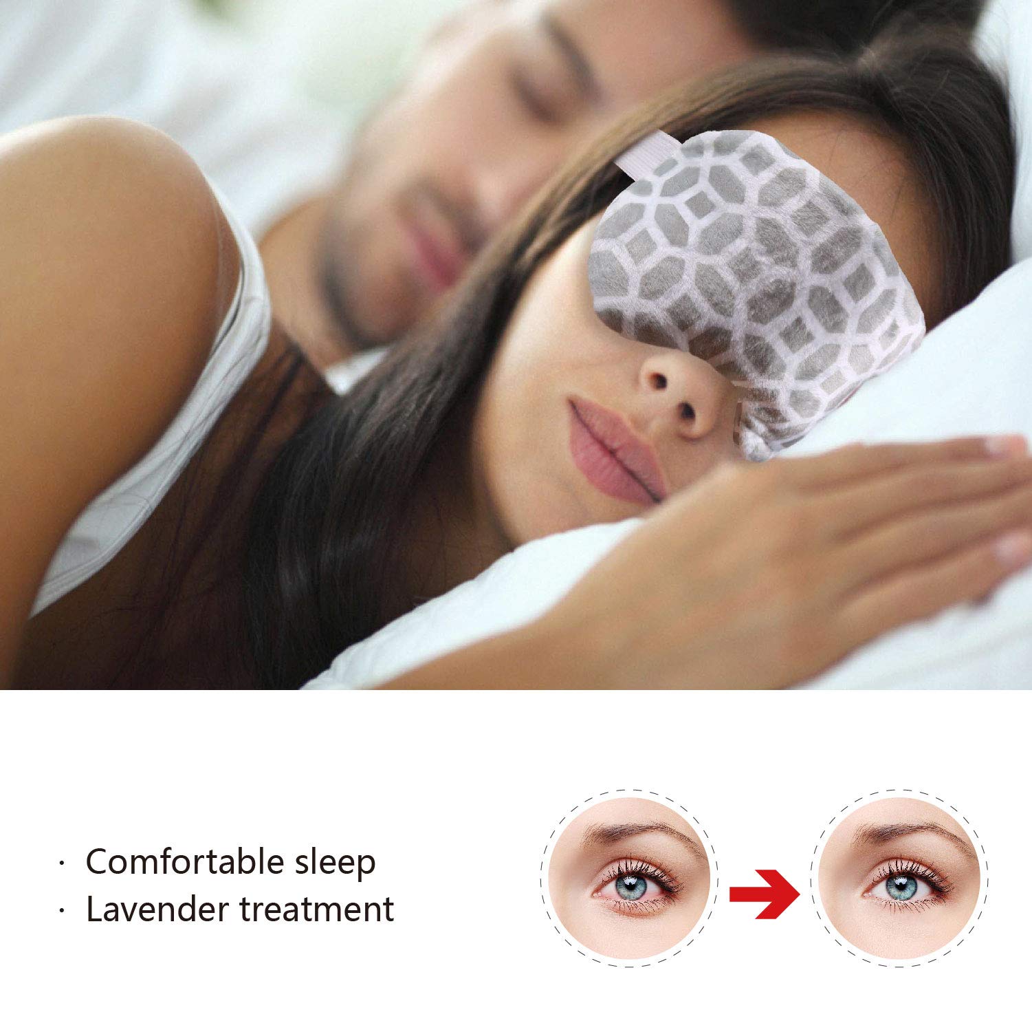2 in 1 Heated/Ice Eye Mask Moist Heat Eye Mask Lavender & Flaxseed