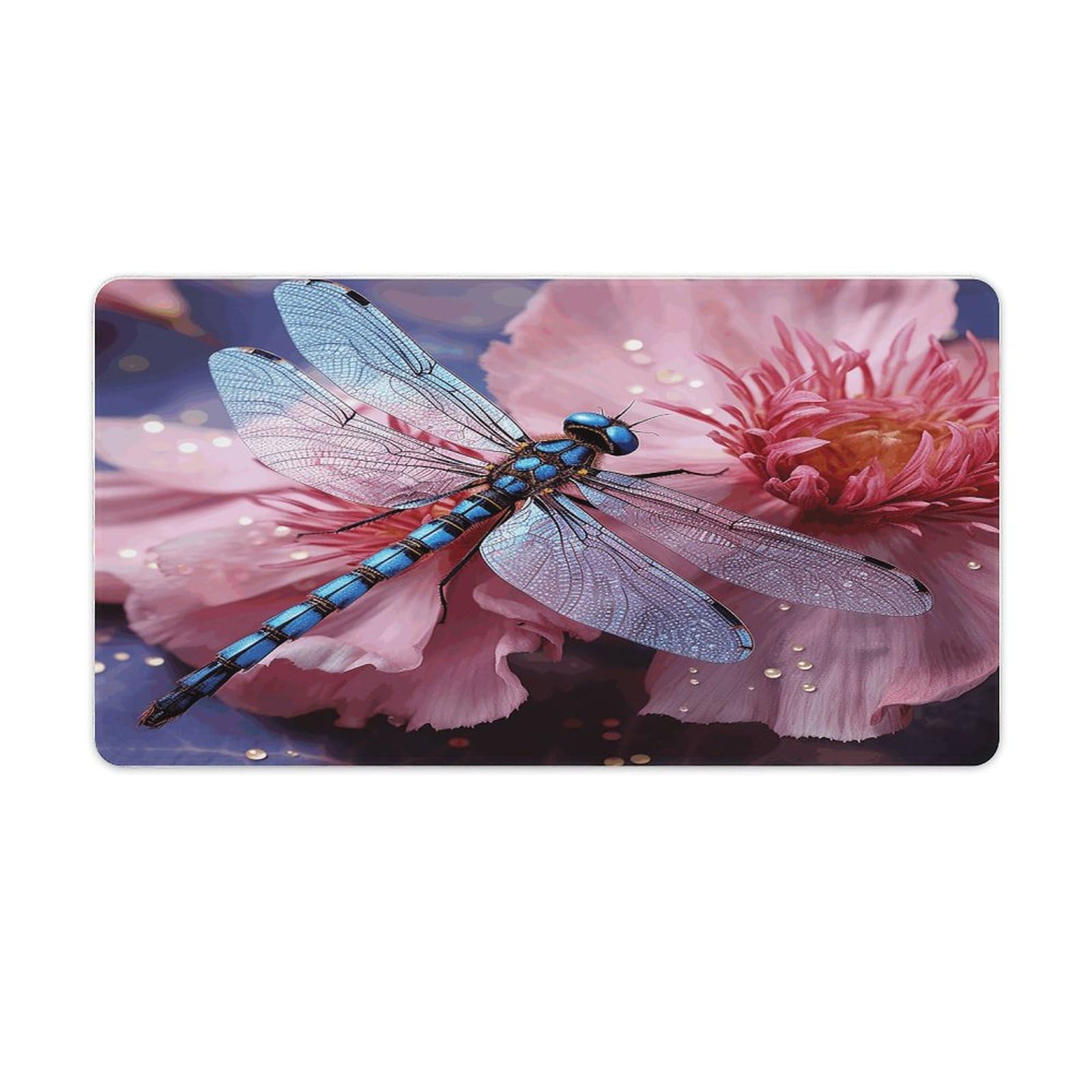Sous-main étanche fleur bleue contre rayures et taches de bureau - 8